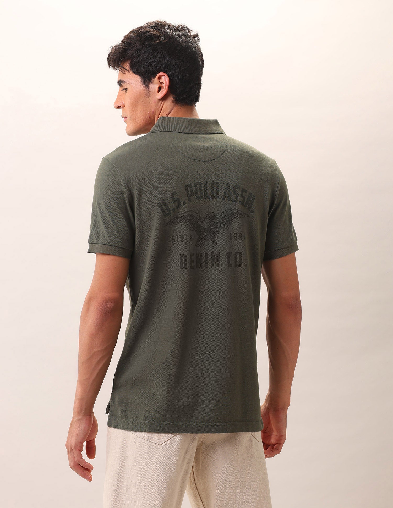 Brand Printed Pure Cotton Polo Shirt