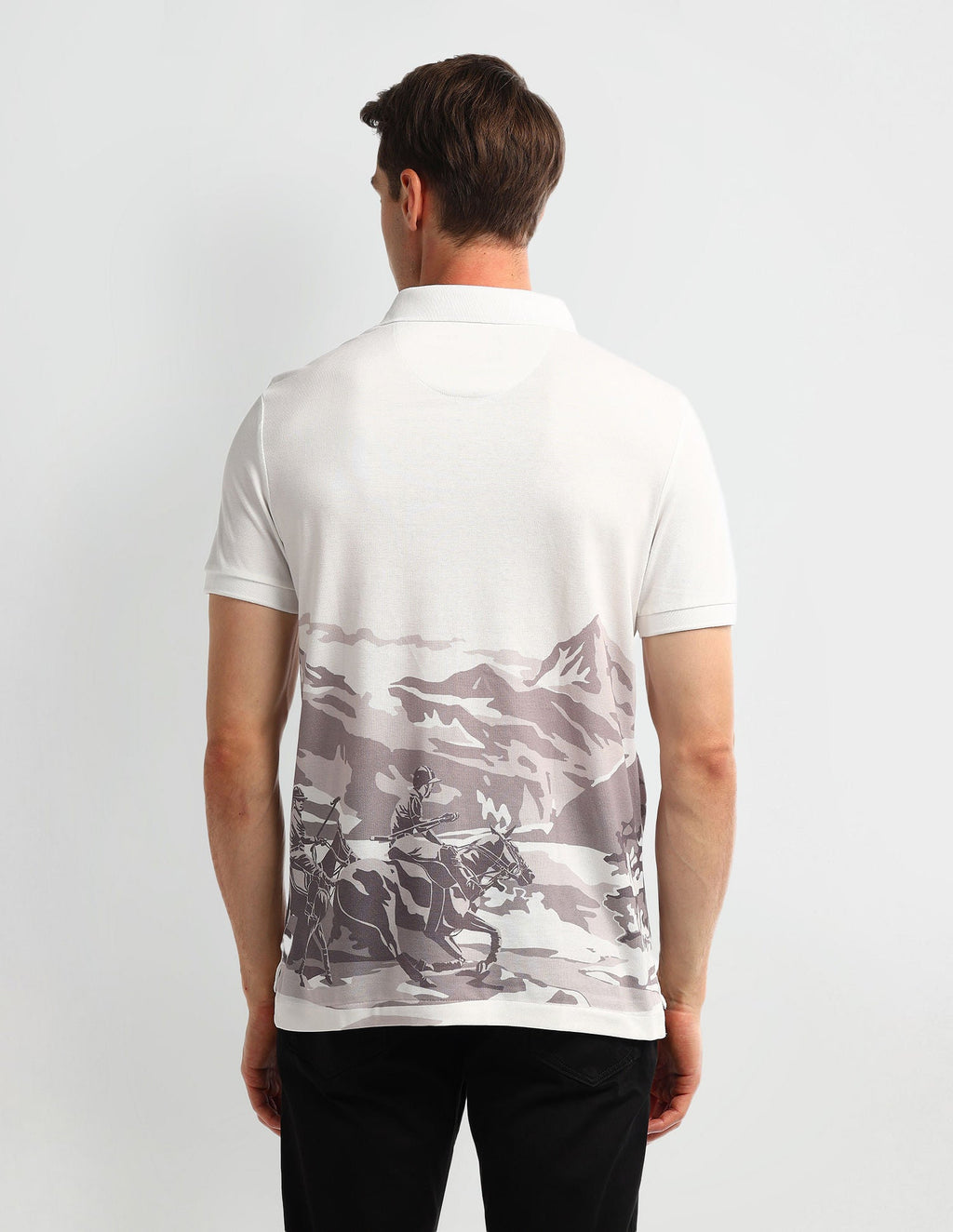 Muscle Fit Graphic Polo Shirt