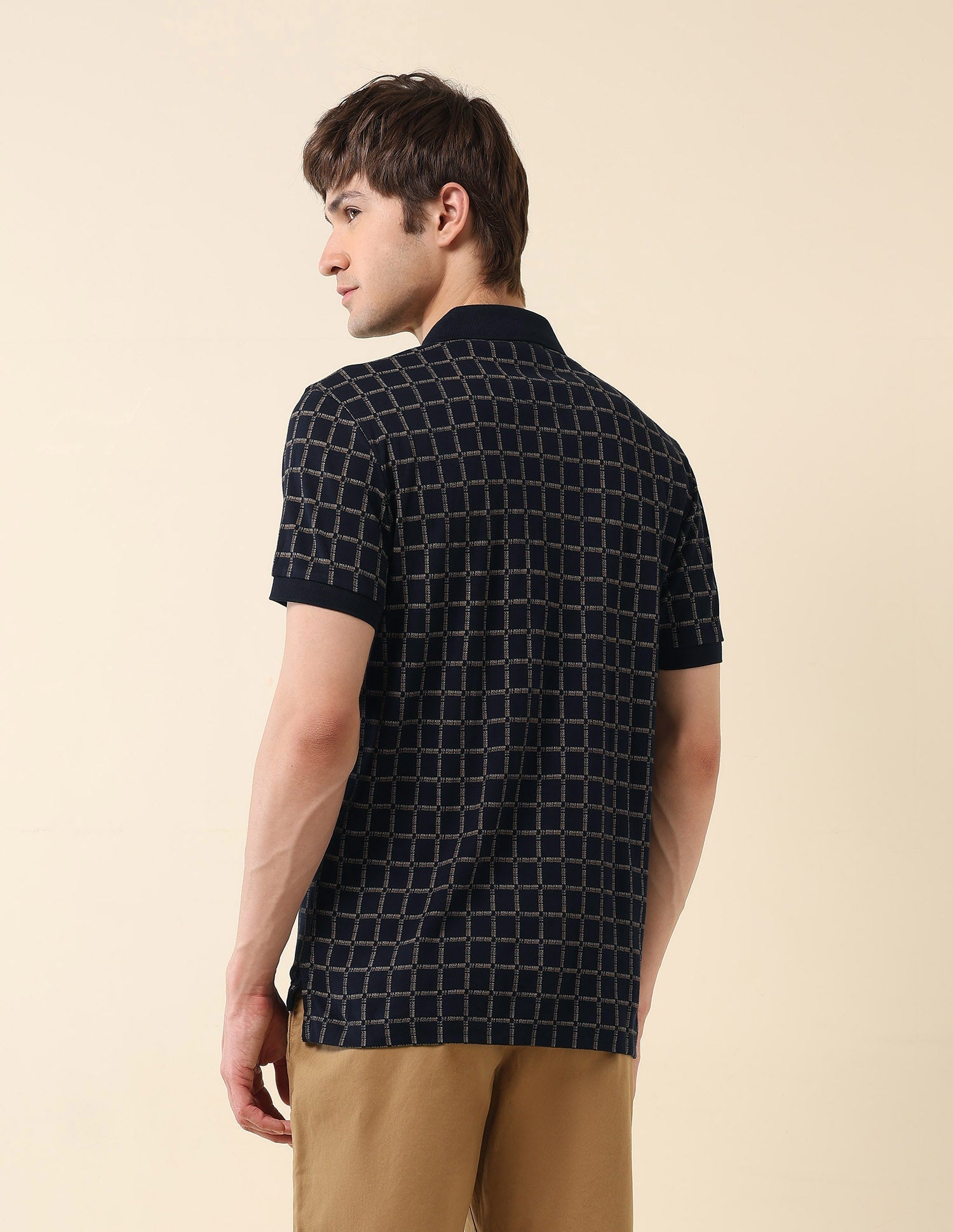 Brand Printed Gold Cup Polo Shirt