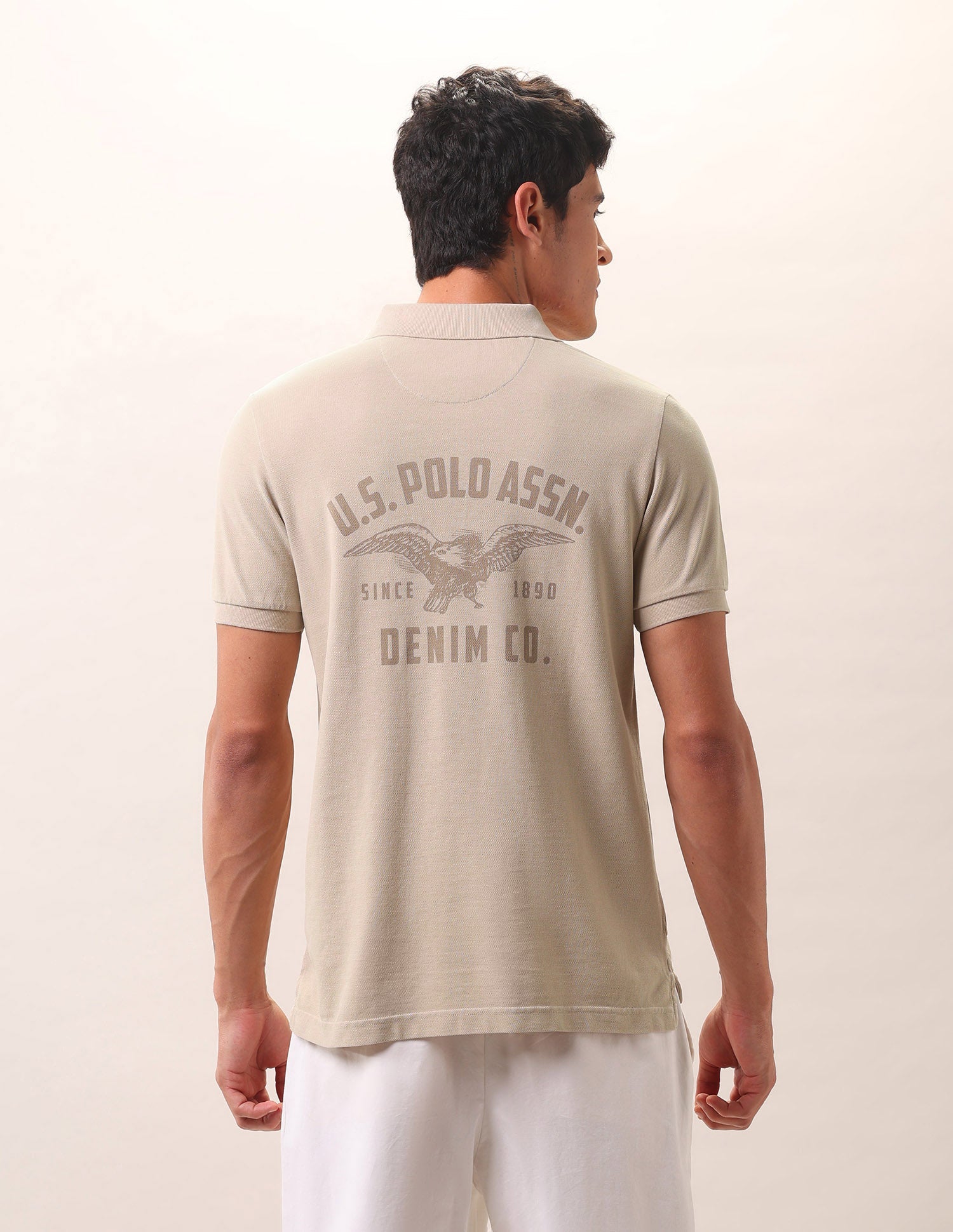 Brand Printed Pure Cotton Polo Shirt