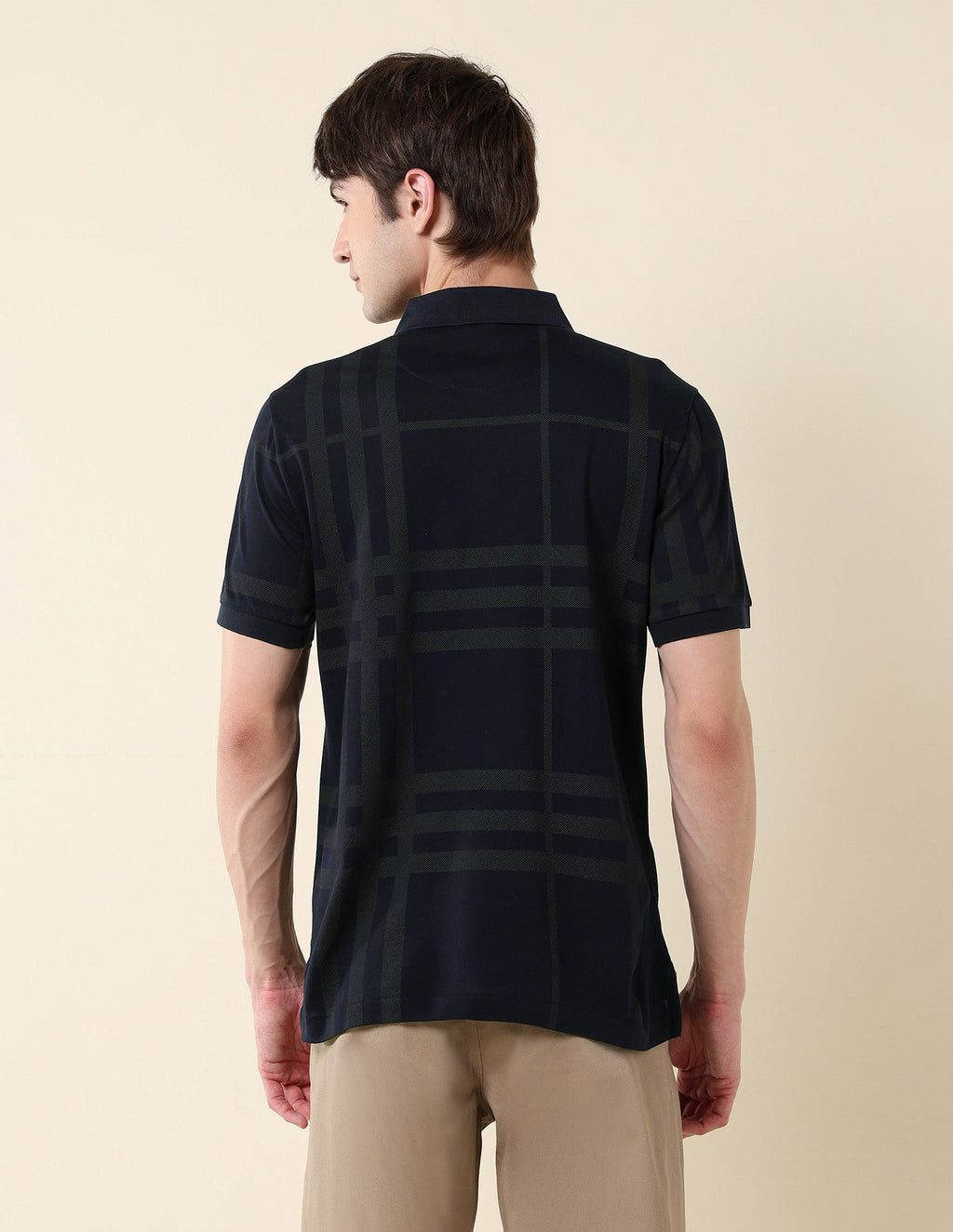 Checked Pure Cotton Varsity Polo Shirt