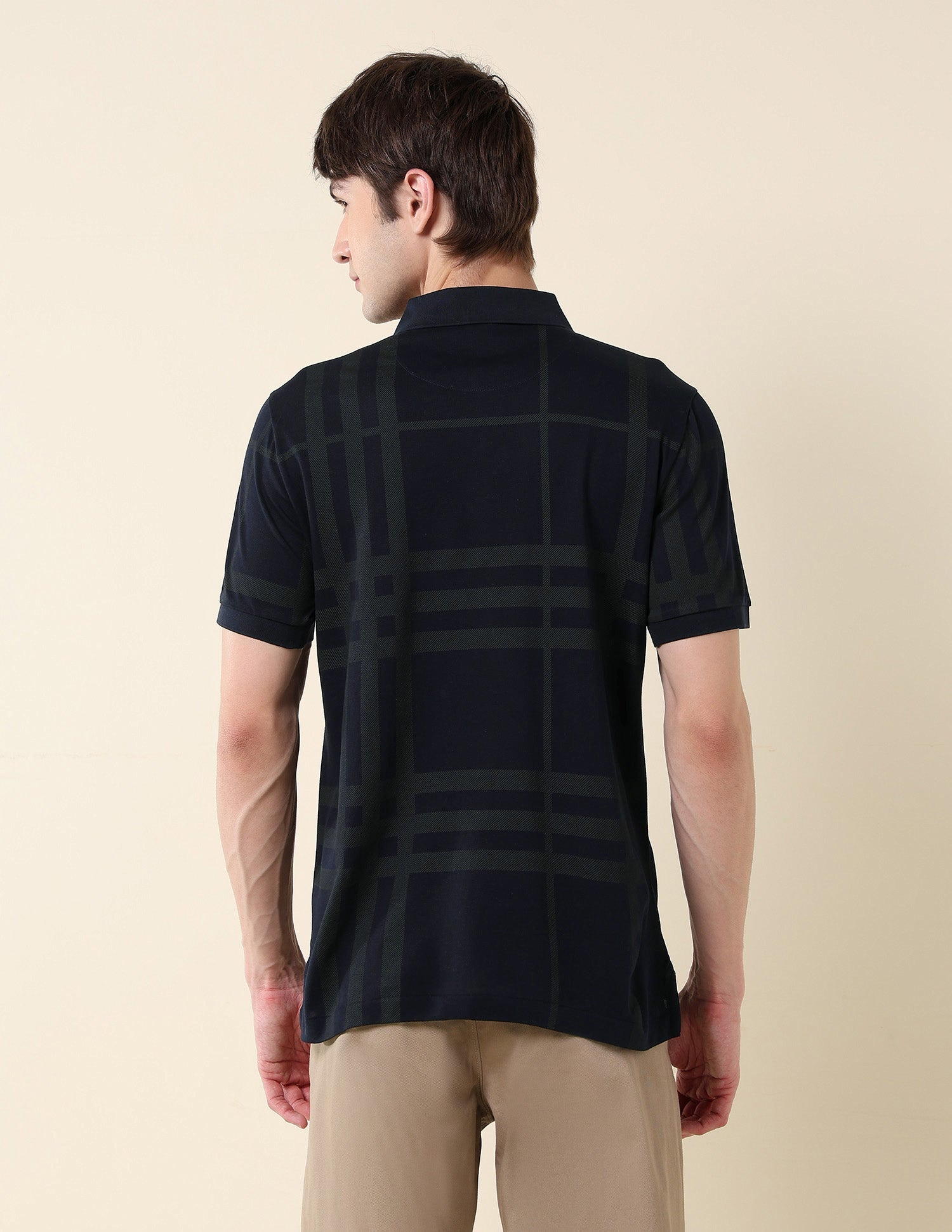 Checked Pure Cotton Varsity Polo Shirt