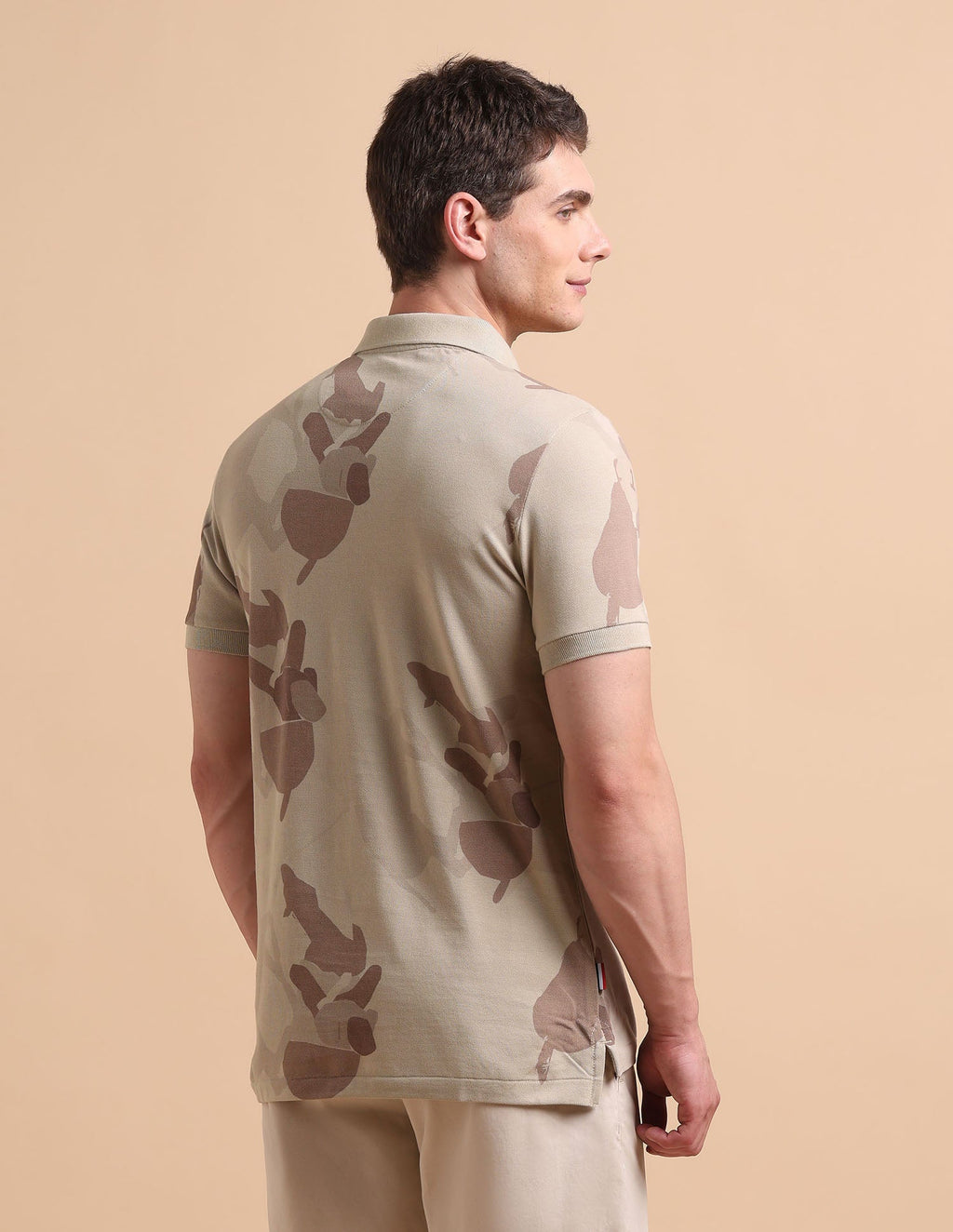 All-Over Printed Pure Cotton Polo Shirt