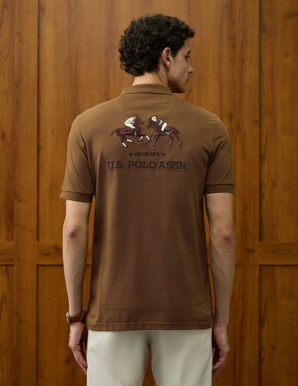 Brand Embroidered Varsity Theatre Polo Shirt