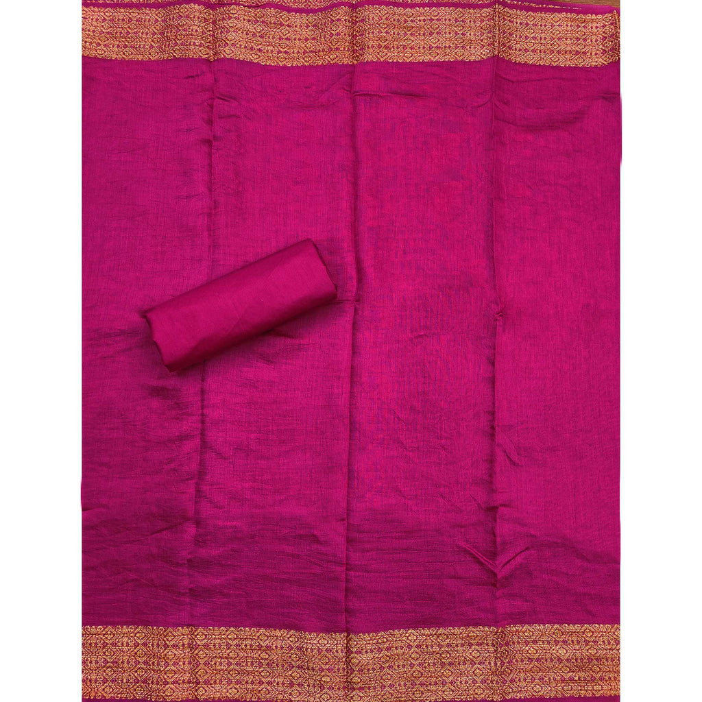 Light Pink Floral Sequins Embroidered Cotton Silk Dress Material