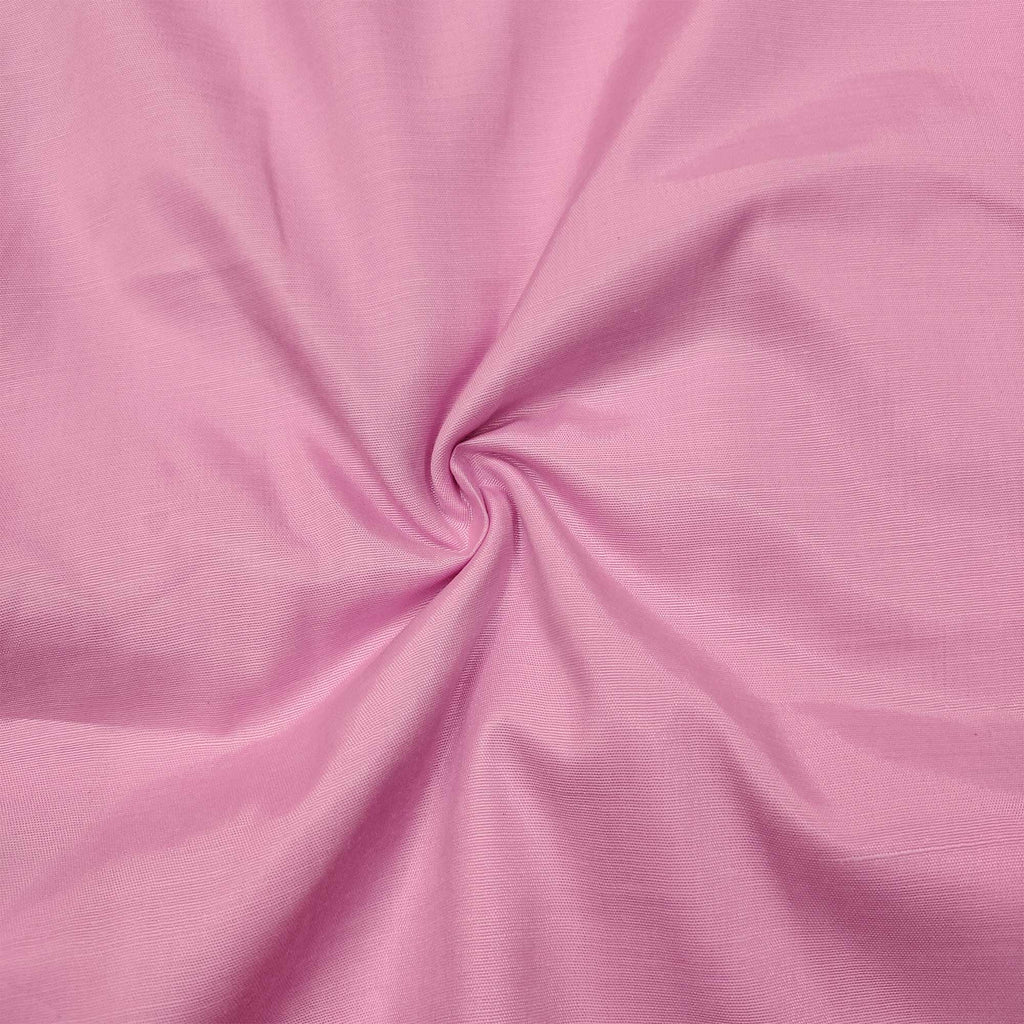 Pink Floral Woven With Hand Embroidered Muslin Dress Material