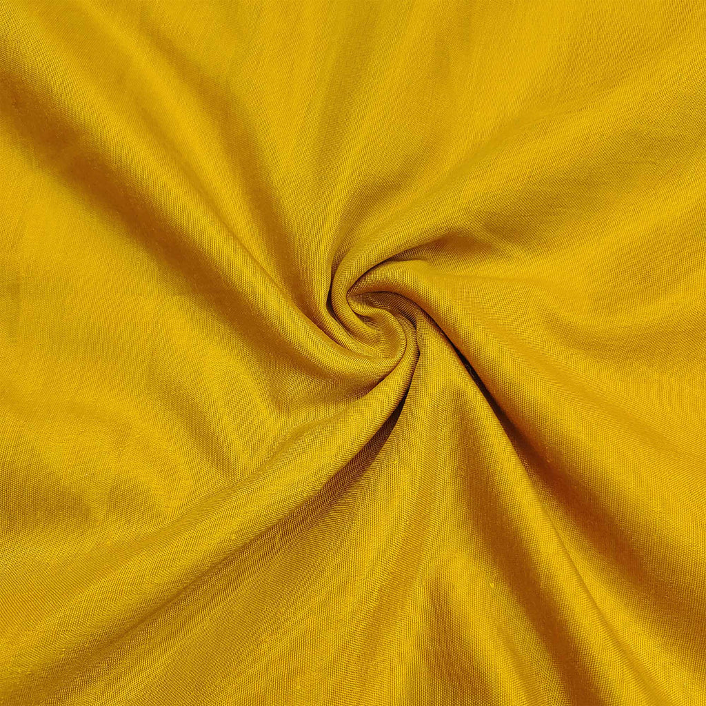 Mustard Floral Hand Embroidered Organza Dress Material