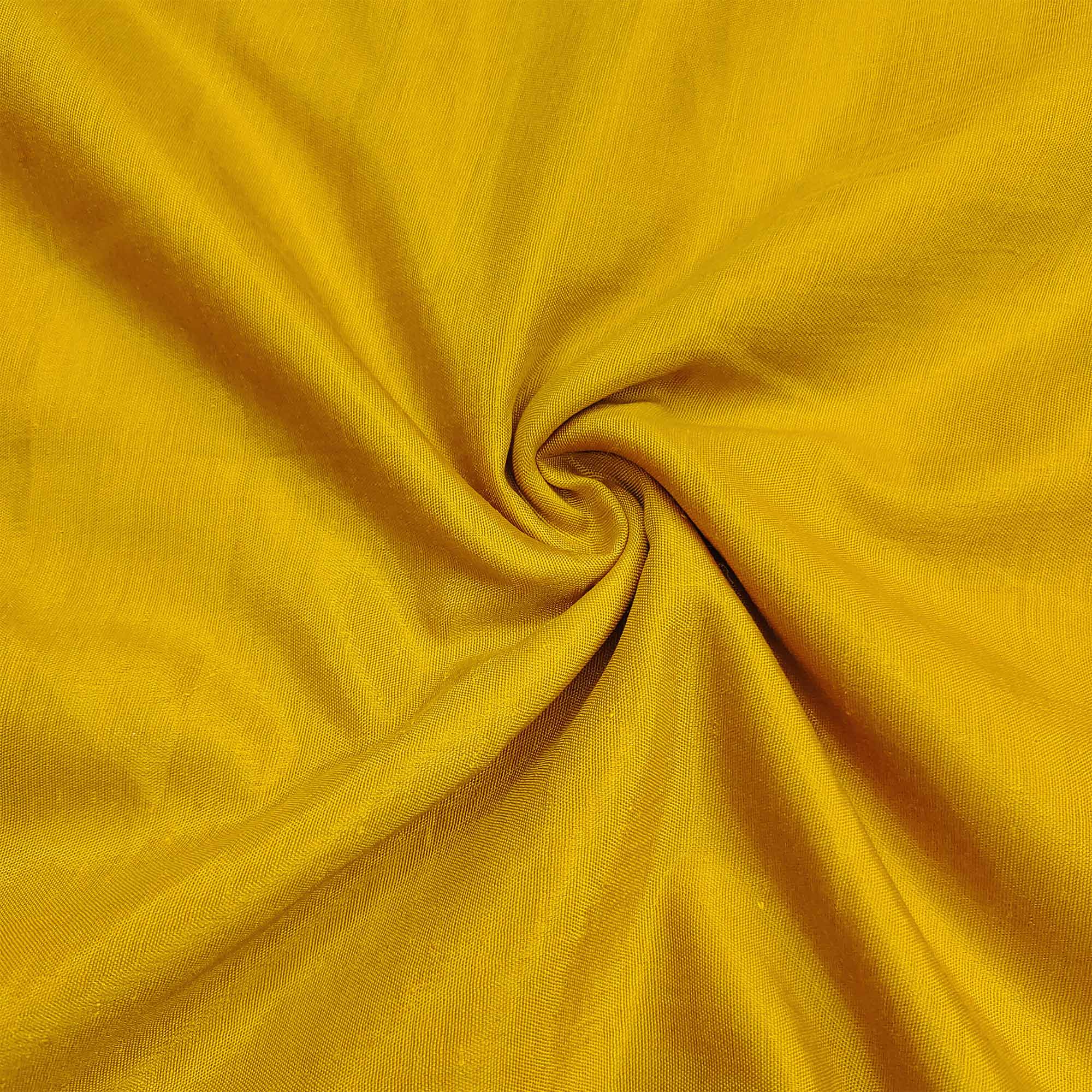 Mustard Floral Hand Embroidered Organza Dress Material