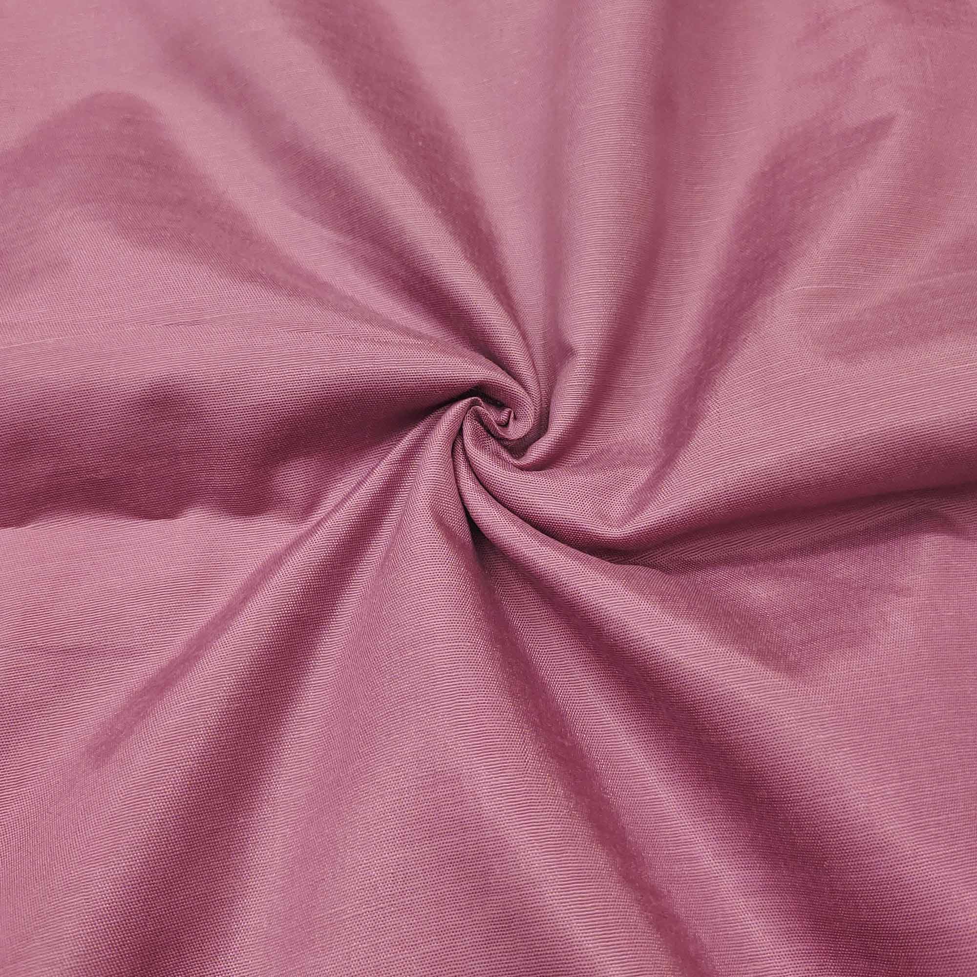 Pink Floral Digital Printed With Handwork Chanderi Dress Material