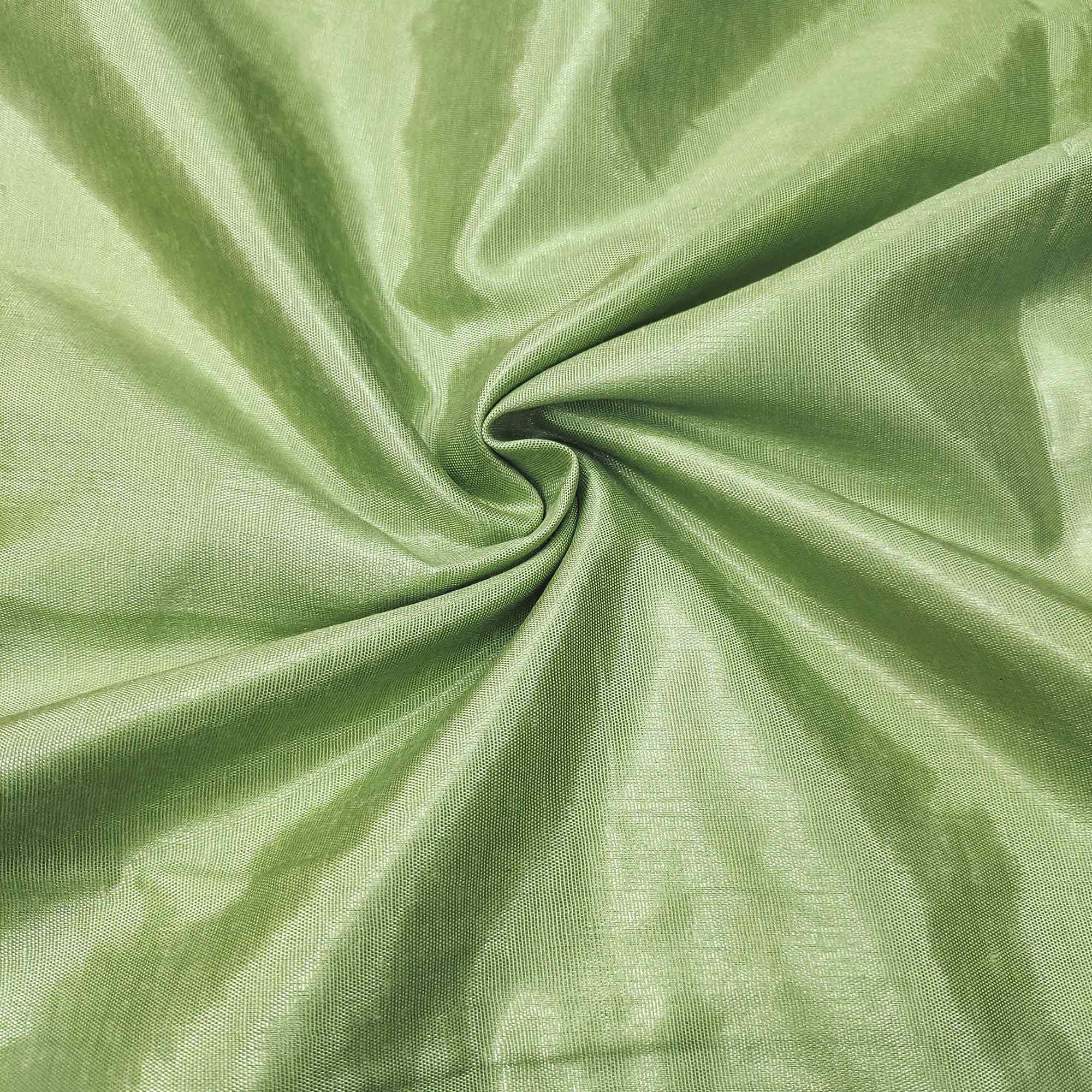 Green Floral Print With Sequins Hand Embroidered Organza Dress Material