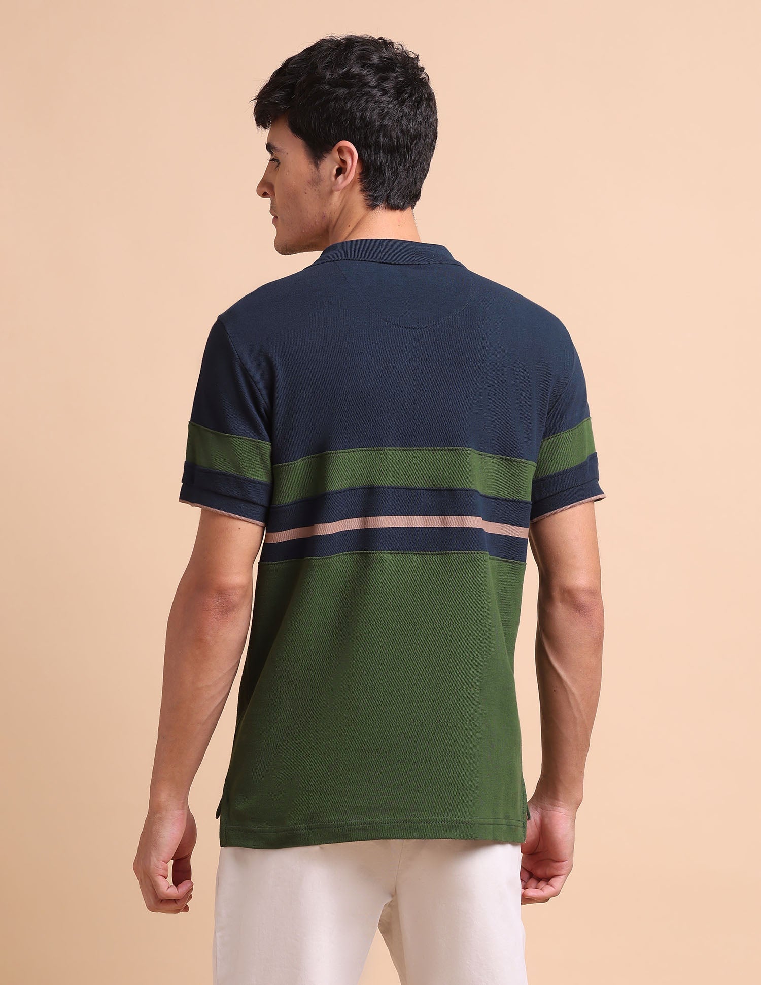 Colourblocked Slim Fit Polo Shirt