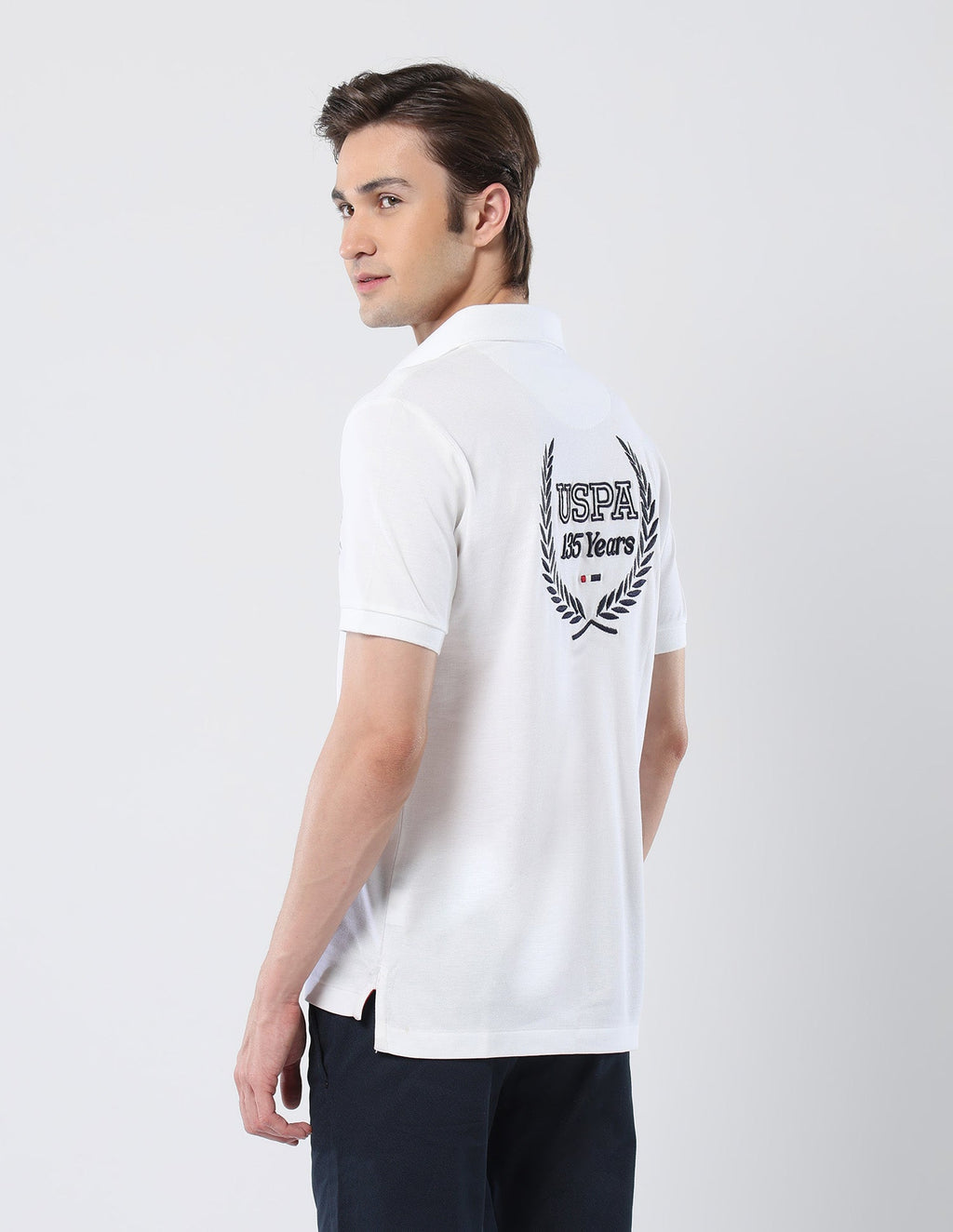 Brand Embroidered 135 Anniversary Polo Shirt