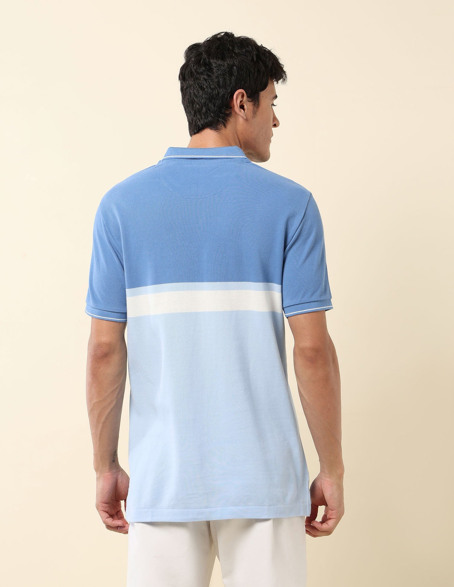 Colourblocked Summer Splash Polo Shirt
