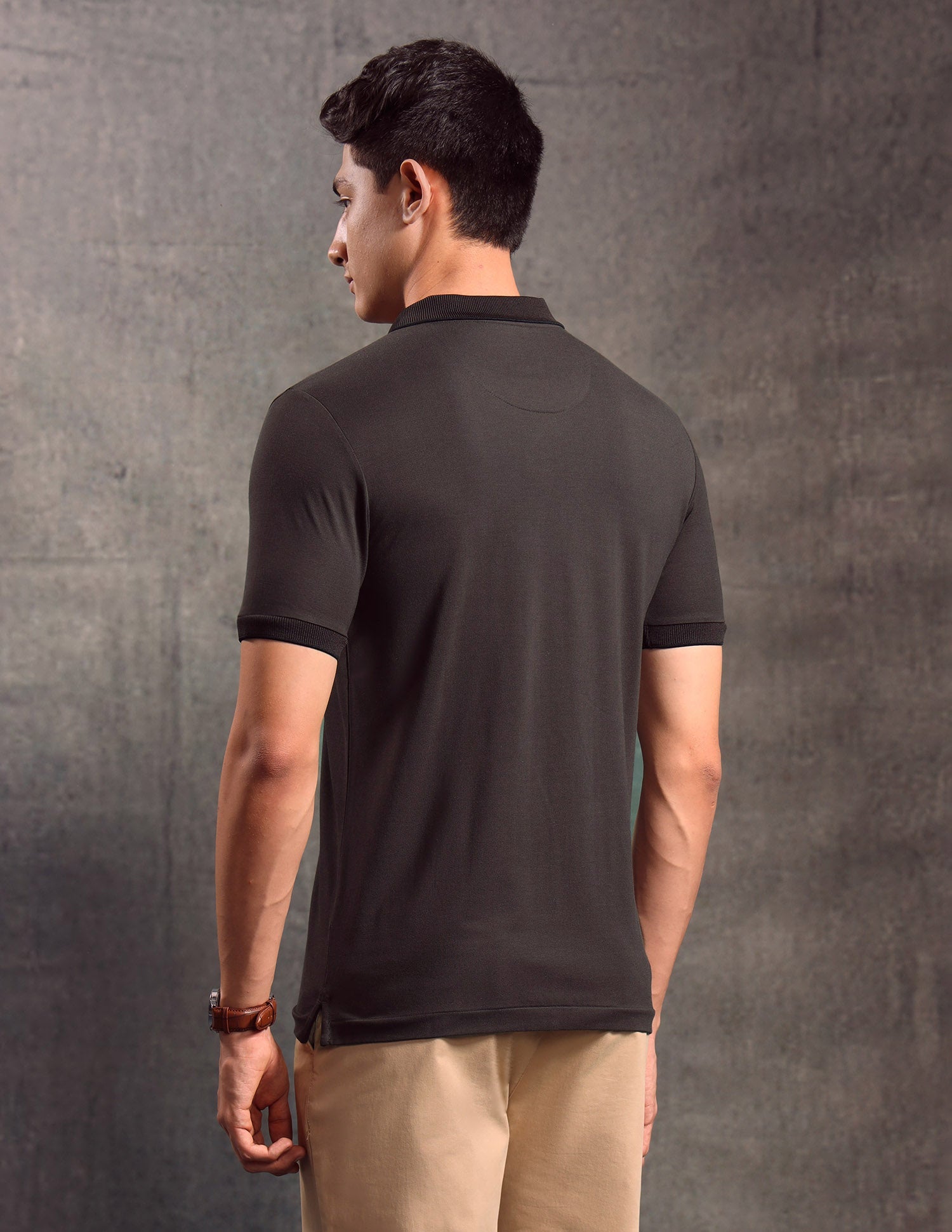 Brand Printed Muscle Fit Polo shirt