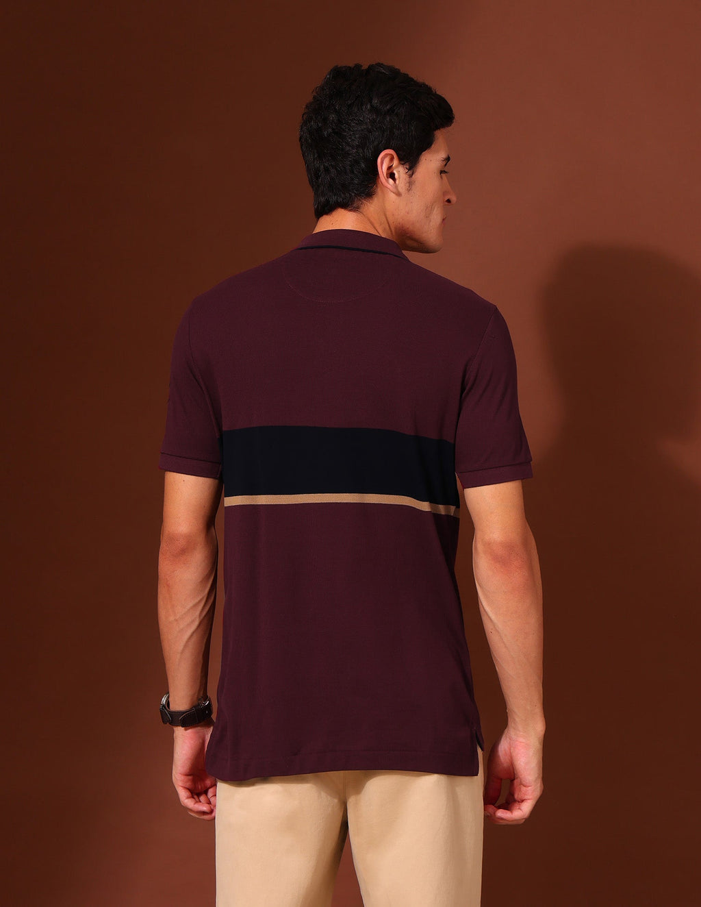 Brand Embroidered Pure Cotton Varsity Polo Shirt