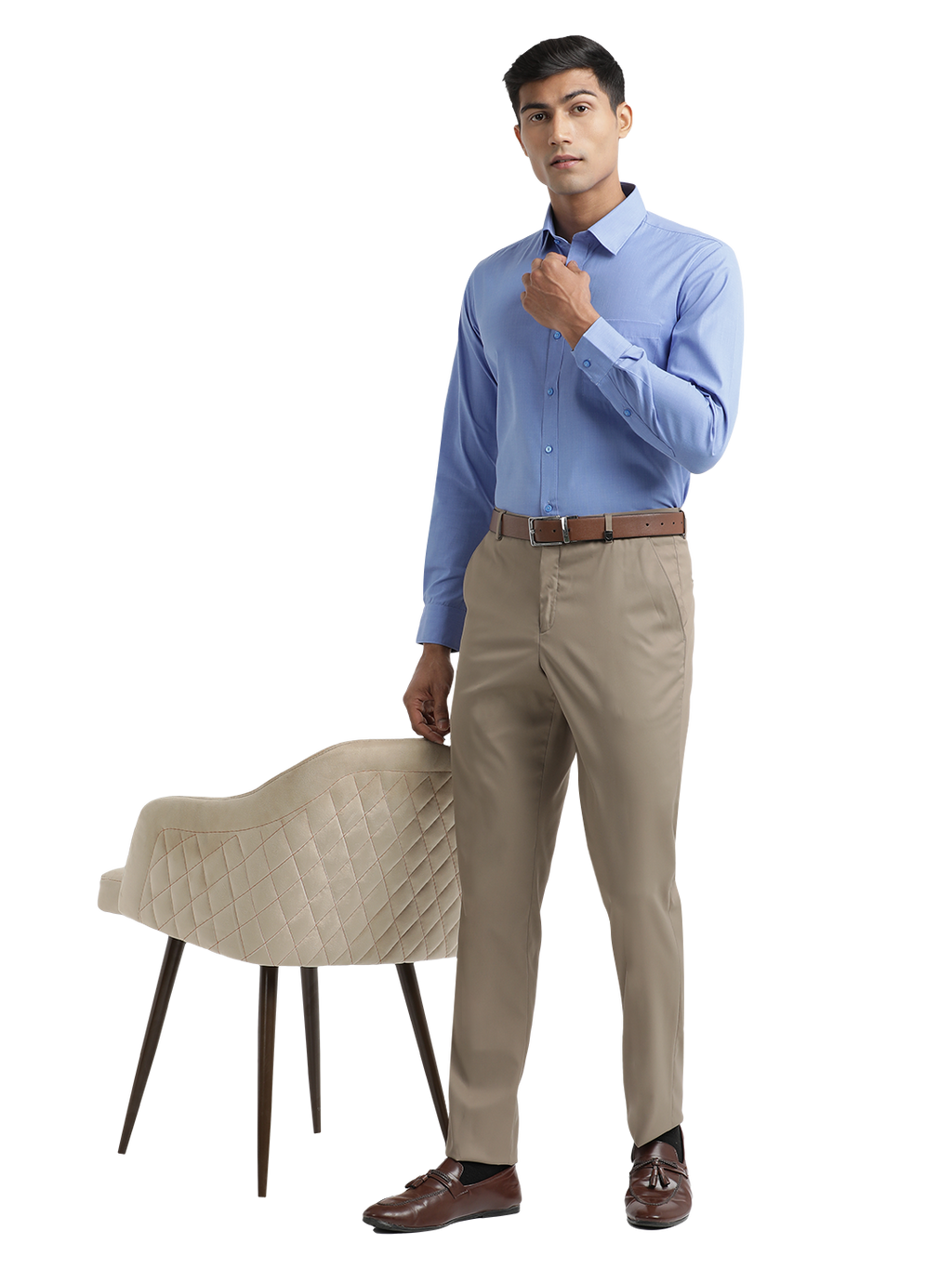 Blue Fil-a-Fil Solid Shirt