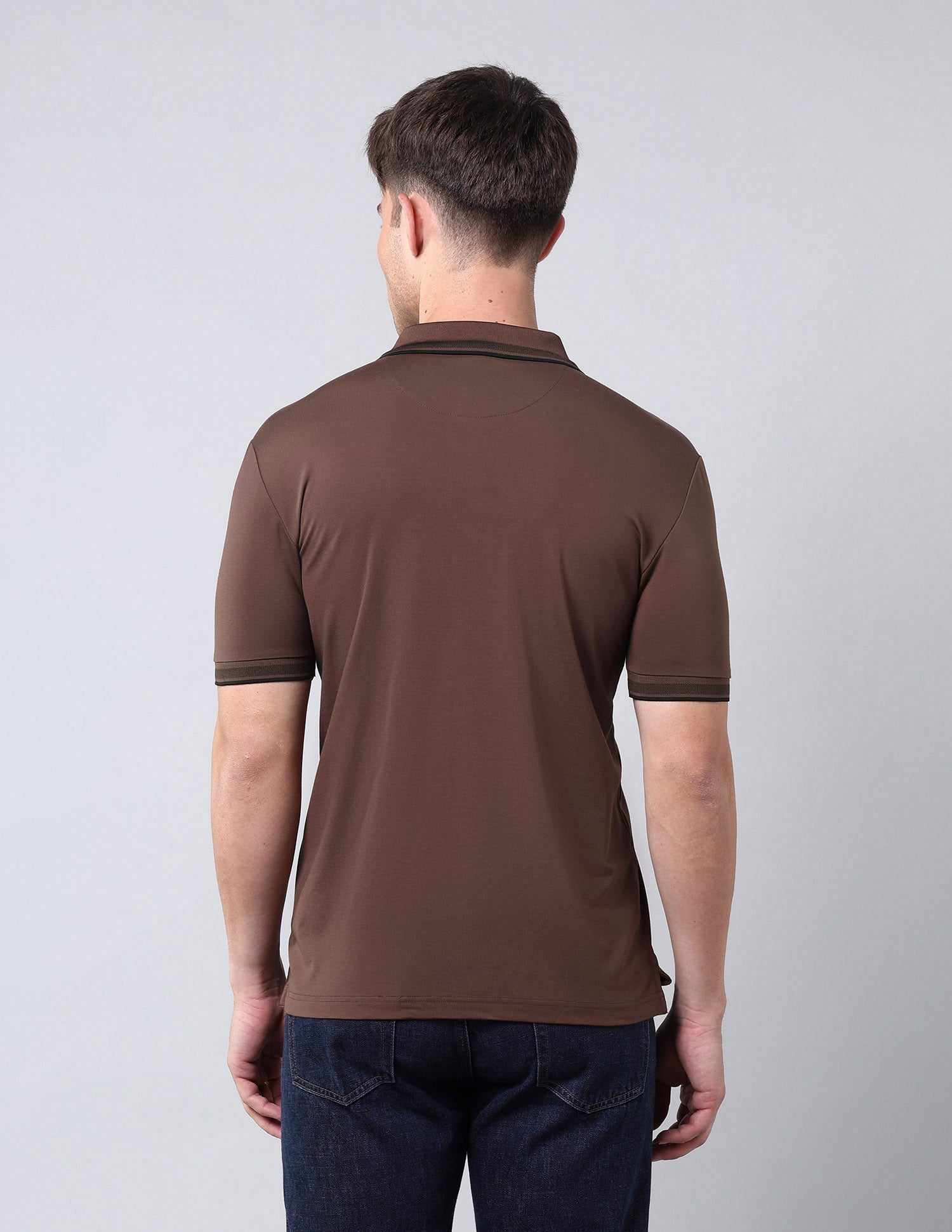 Muscle Fit Solid Black Label Polo Shirt