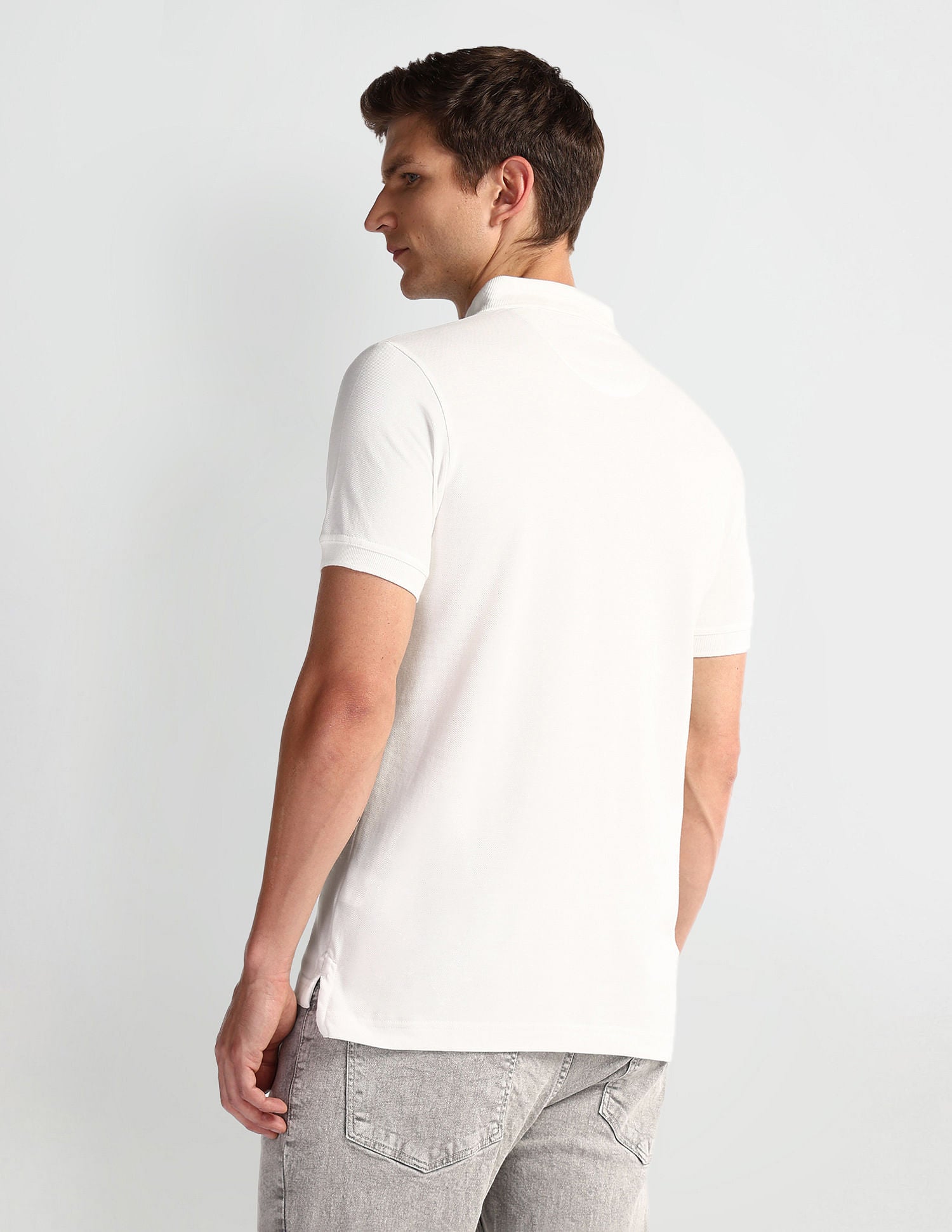 Graphic Print Muscle Fit Polo Shirt