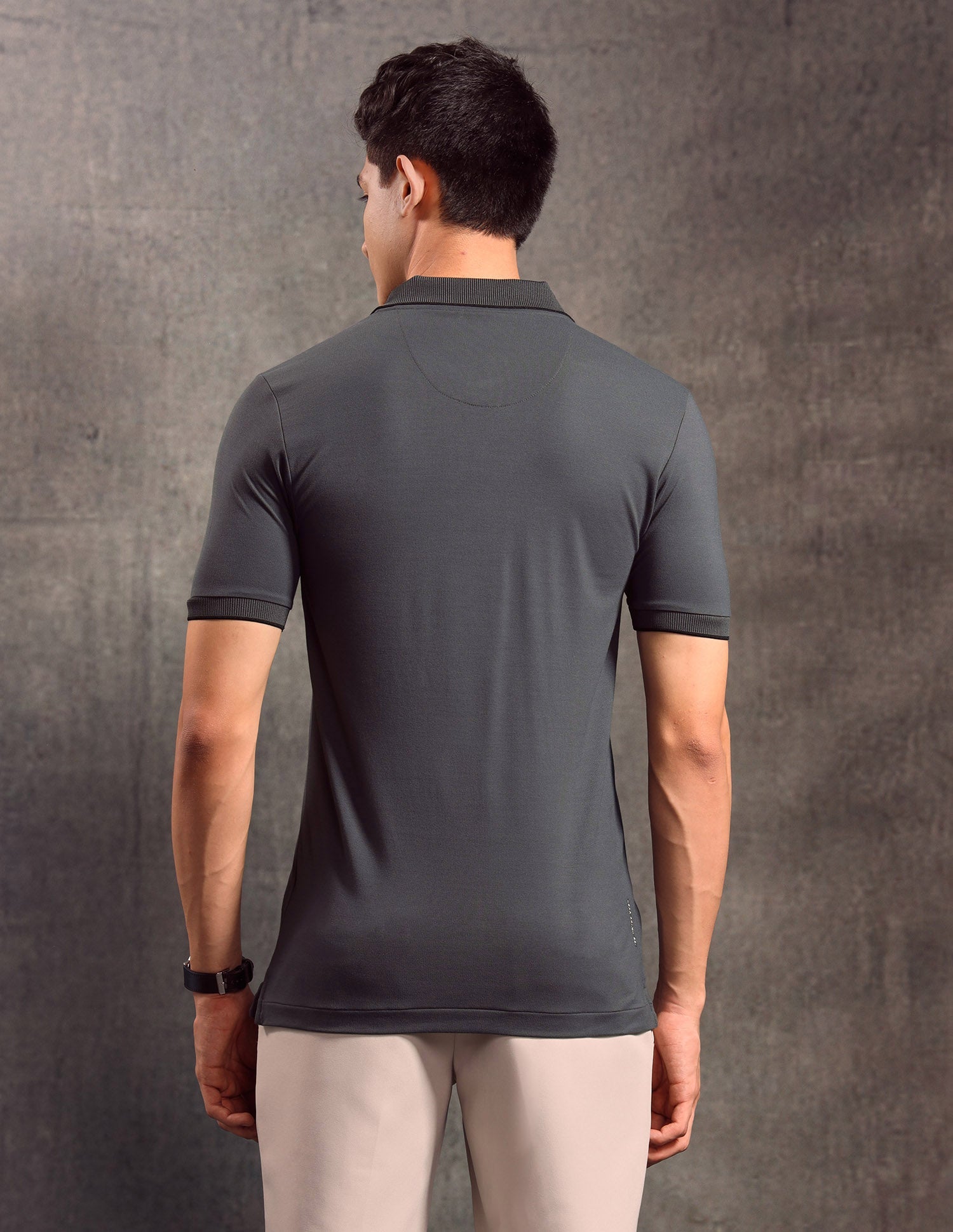 Brand Printed Muscle Fit Polo shirt