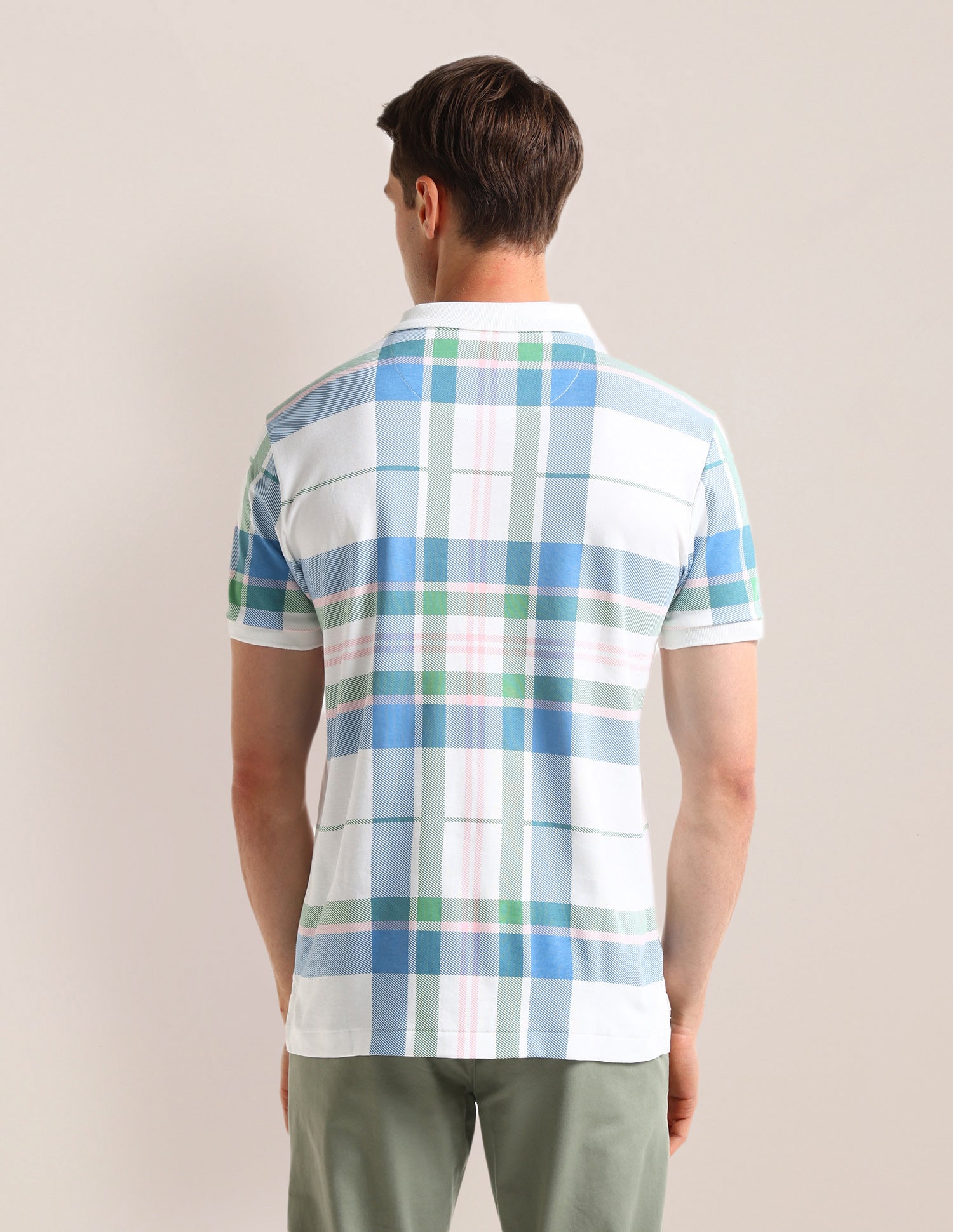 Checked Slim Fit Polo Shirt