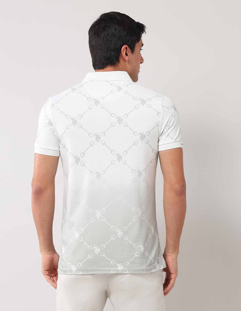 Brand Printed Muscle Fit Polo Shirt