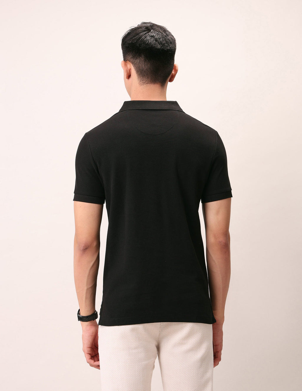 Brand Embossed Muscle Fit Polo Shirt