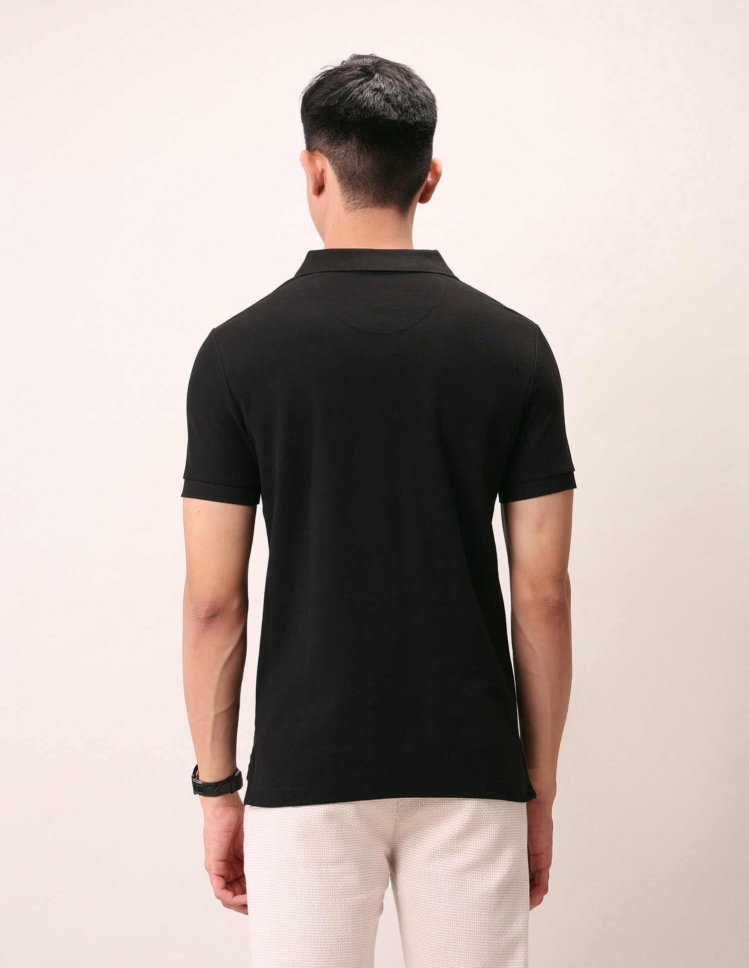 Brand Embossed Muscle Fit Polo Shirt