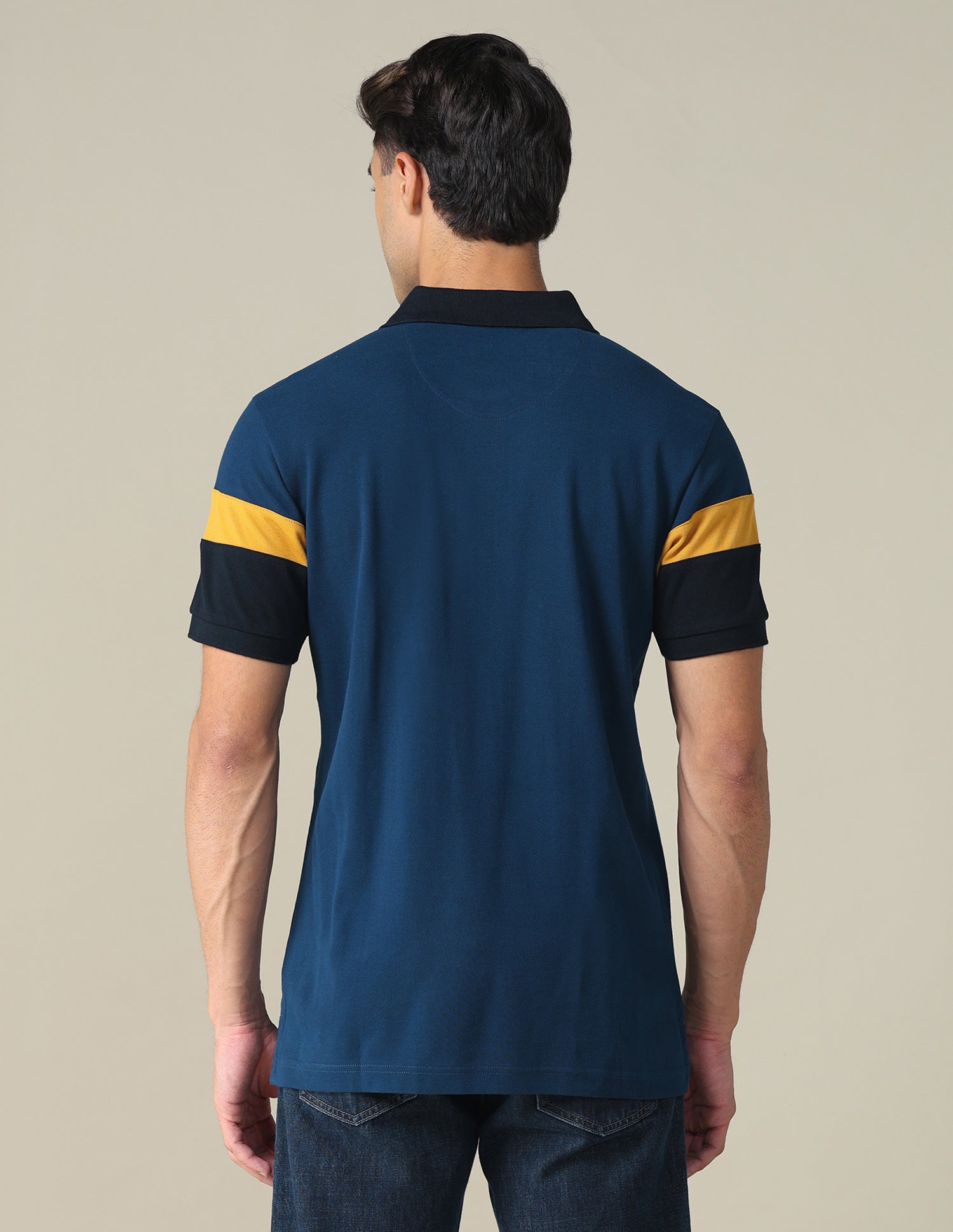 Colourblocked Regular Fit Polo Shirt