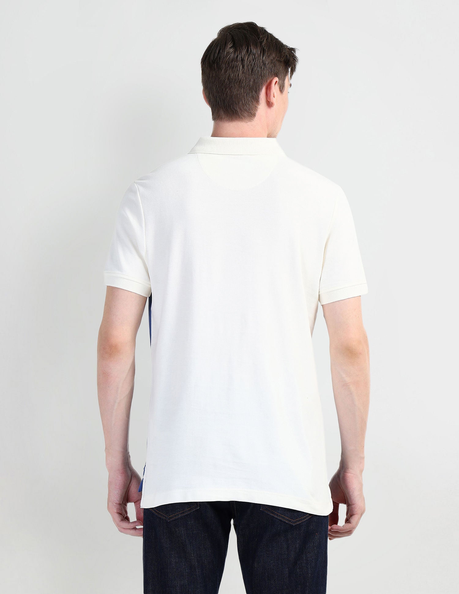 Muscle Fit Colour Blocked Polo Shirt