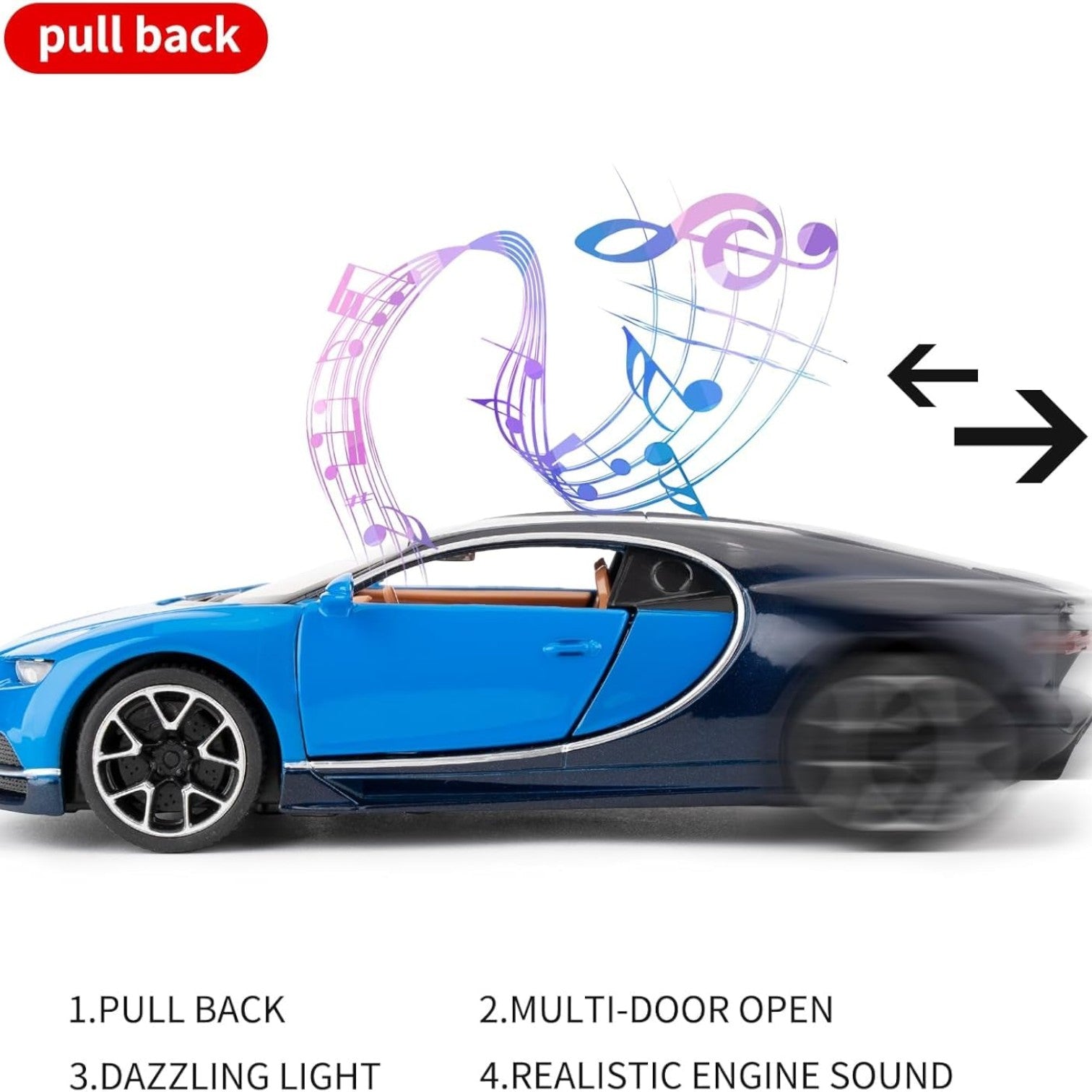 BUGATTI CHIRON METAL 1:24  DIE-CAST