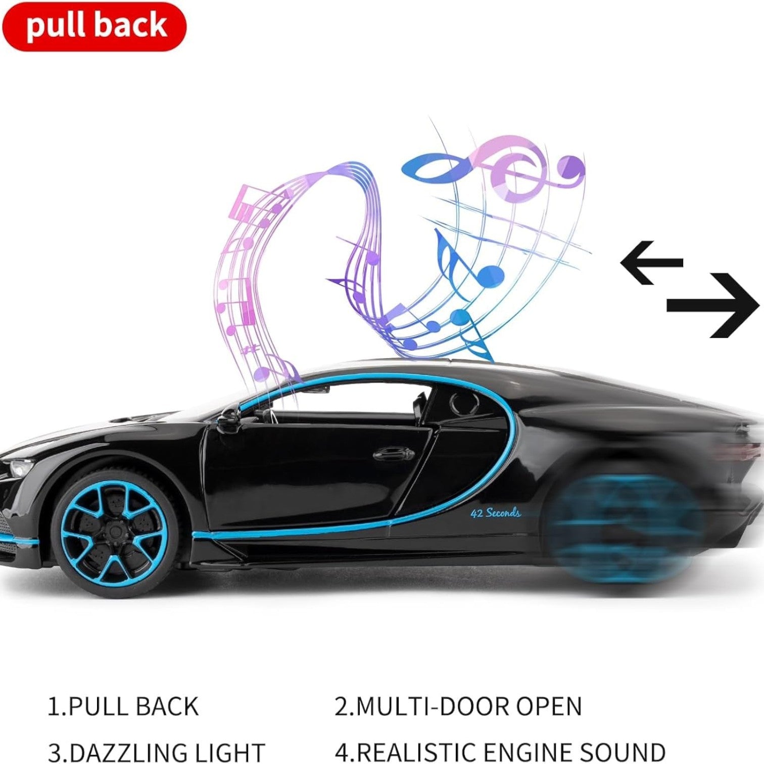 BUGATTI CHIRON METAL 1:24  DIE-CAST