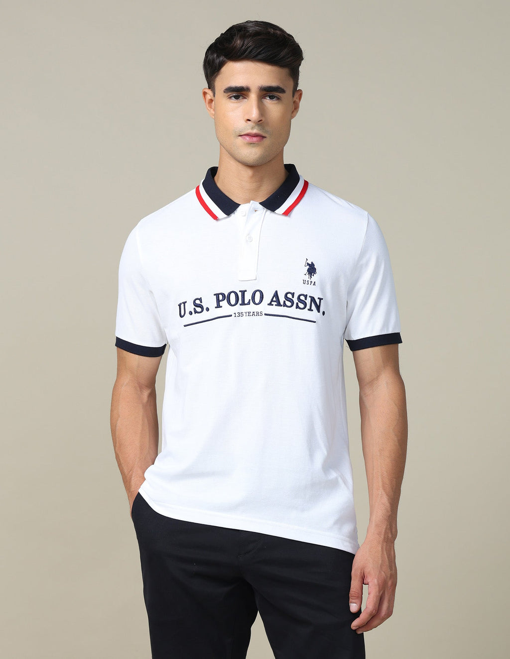 Boxy Fit Brand Embroidered Polo Shirt