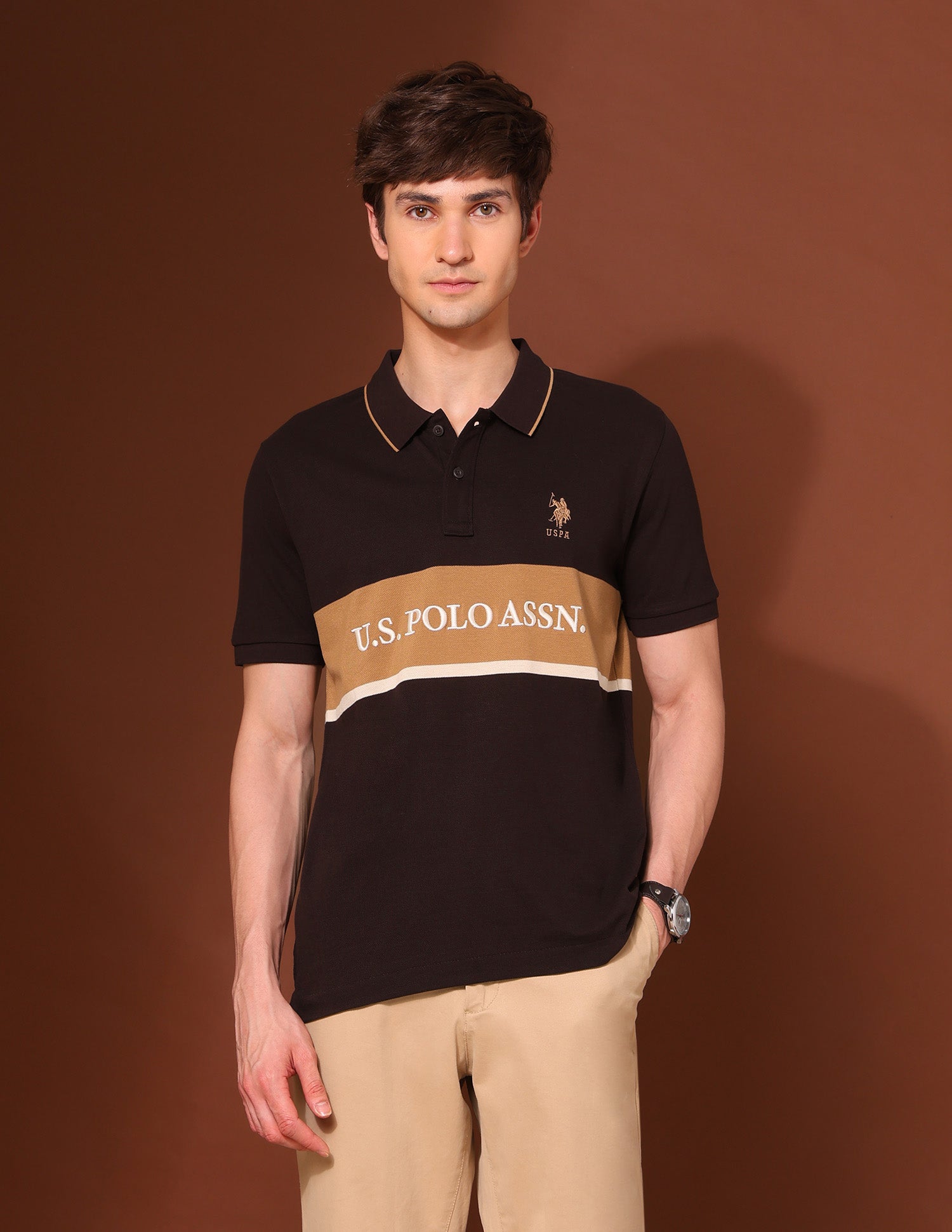 Brand Embroidered Classic Polo Shirt