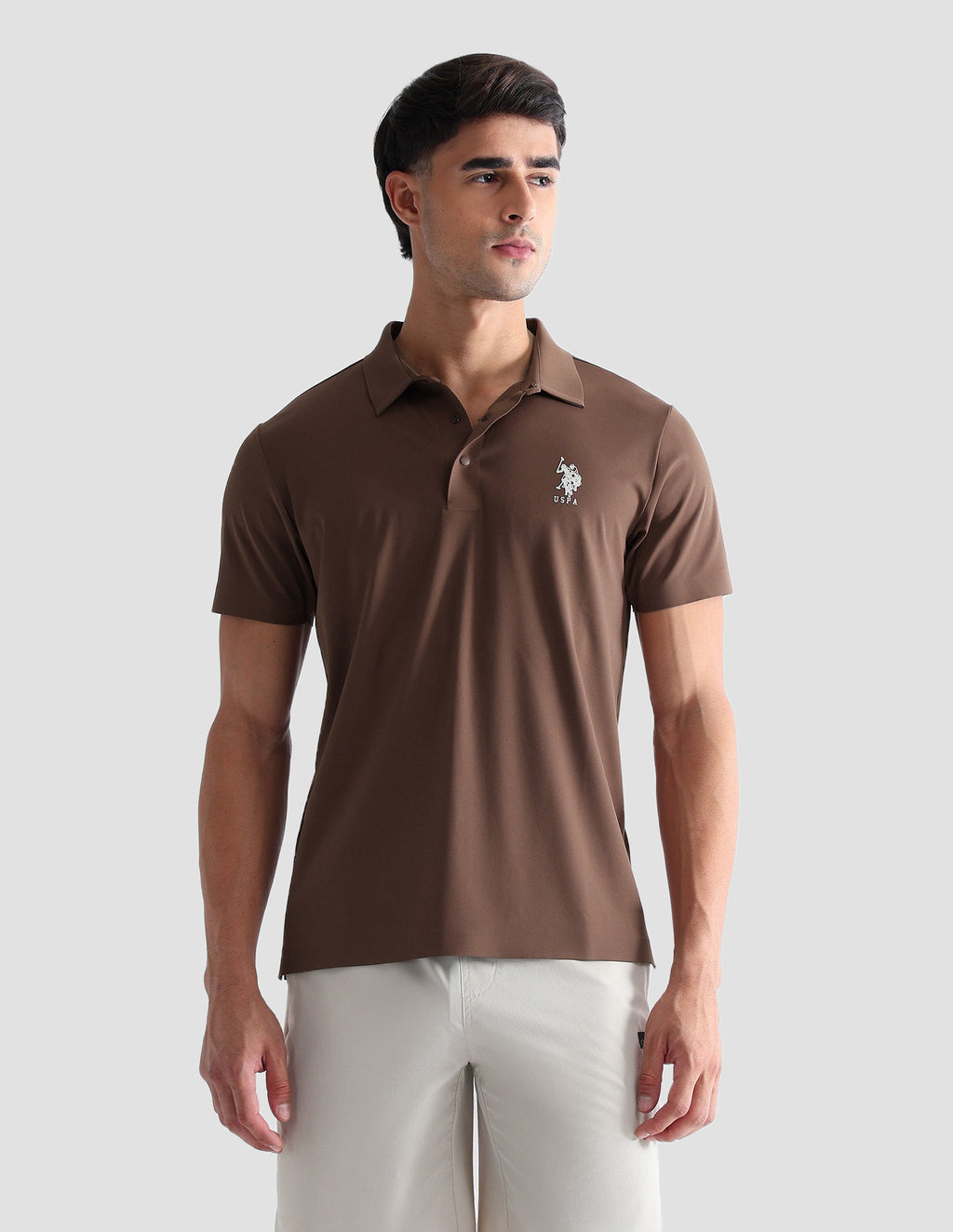 Brand Embossed Active Polo Shirt