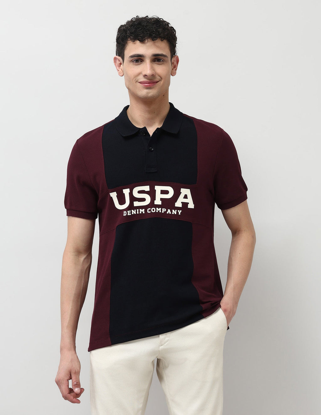 Colorblocked Regular Fit Polo Shirt