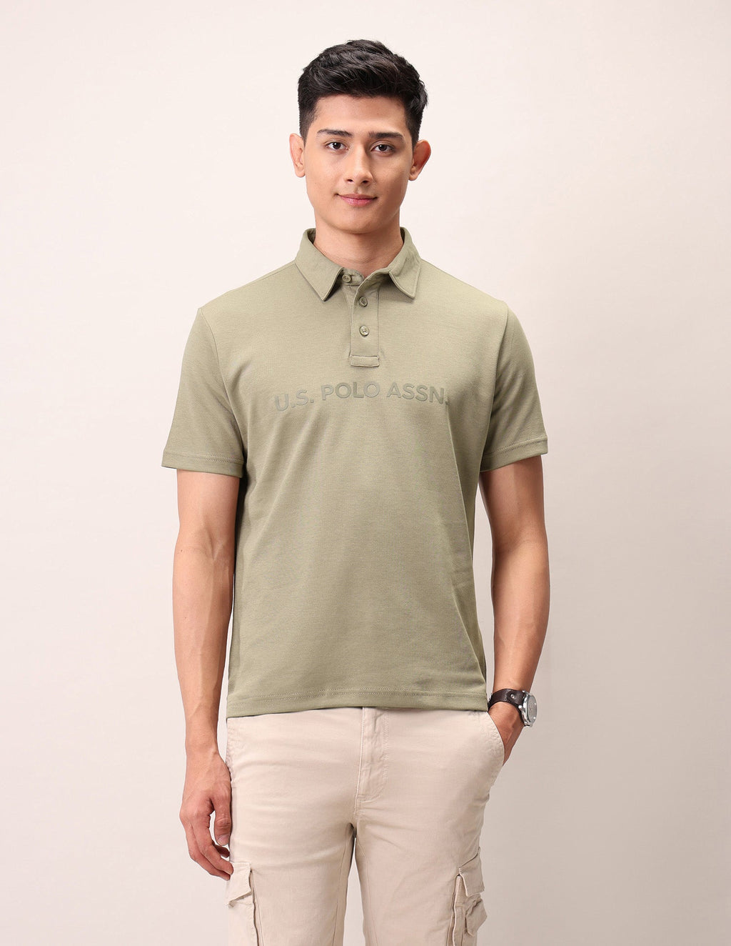 Brand Embossed Outdoor Polo Shirt