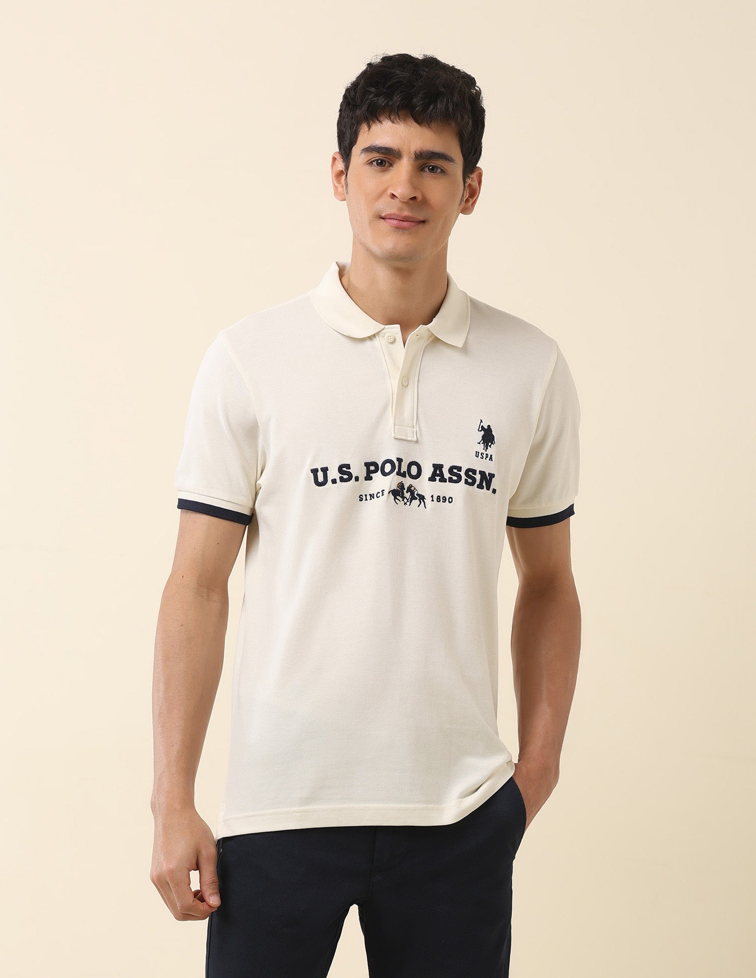 Brand Embroidered Summer Splash Polo Shirt