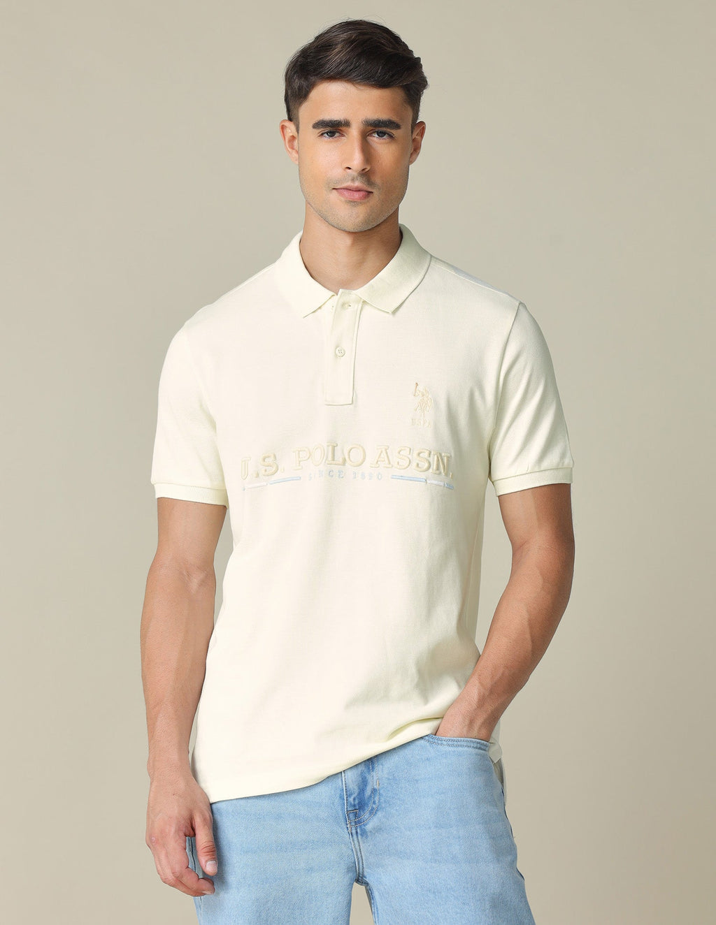 Brand Embroidered Regular Fit Polo Shirt