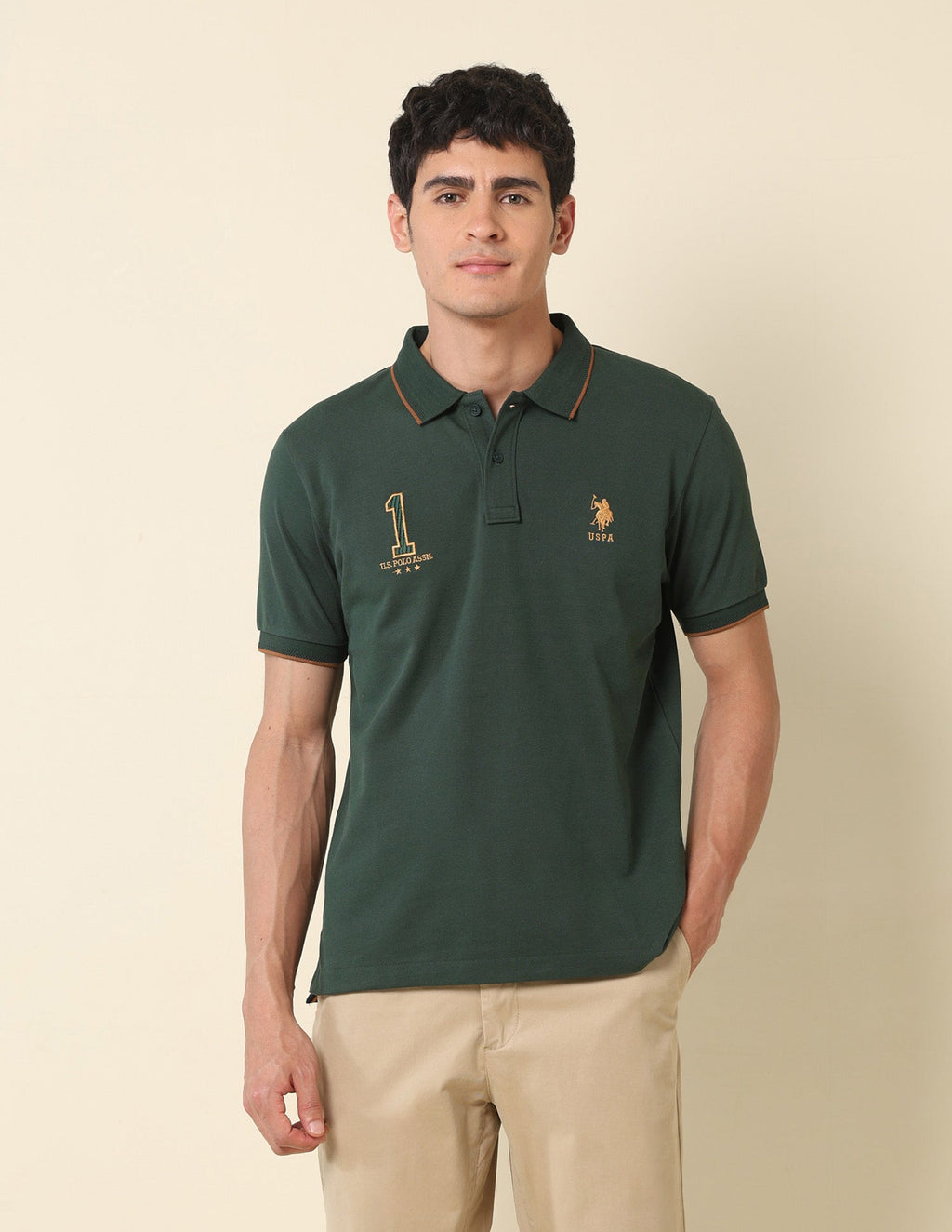 Iconic Number Gold Cup Polo Shirt