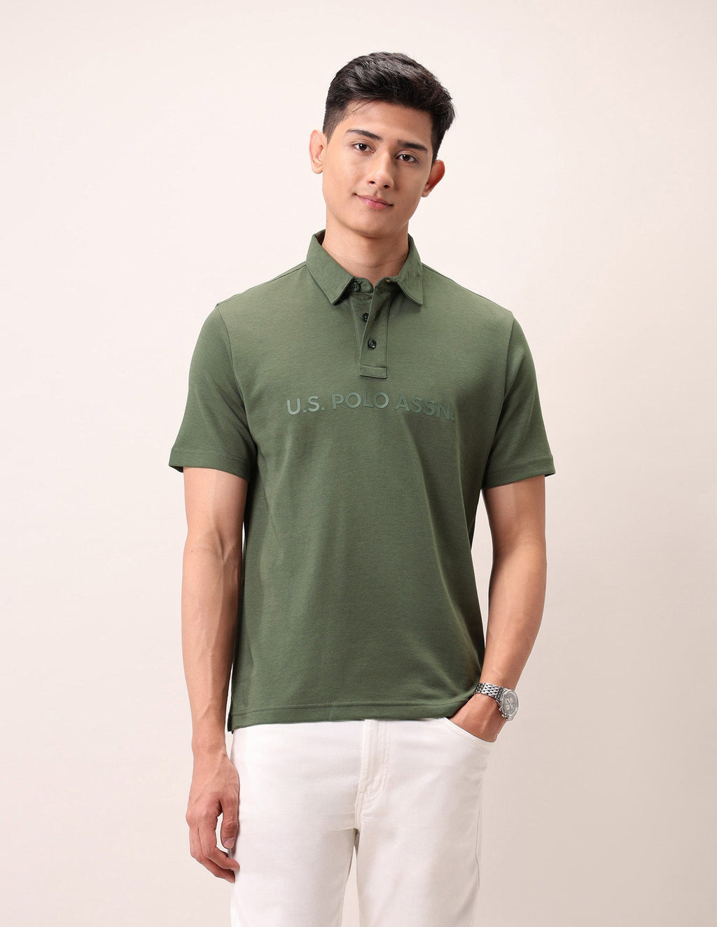 Brand Embossed Outdoor Polo Shirt