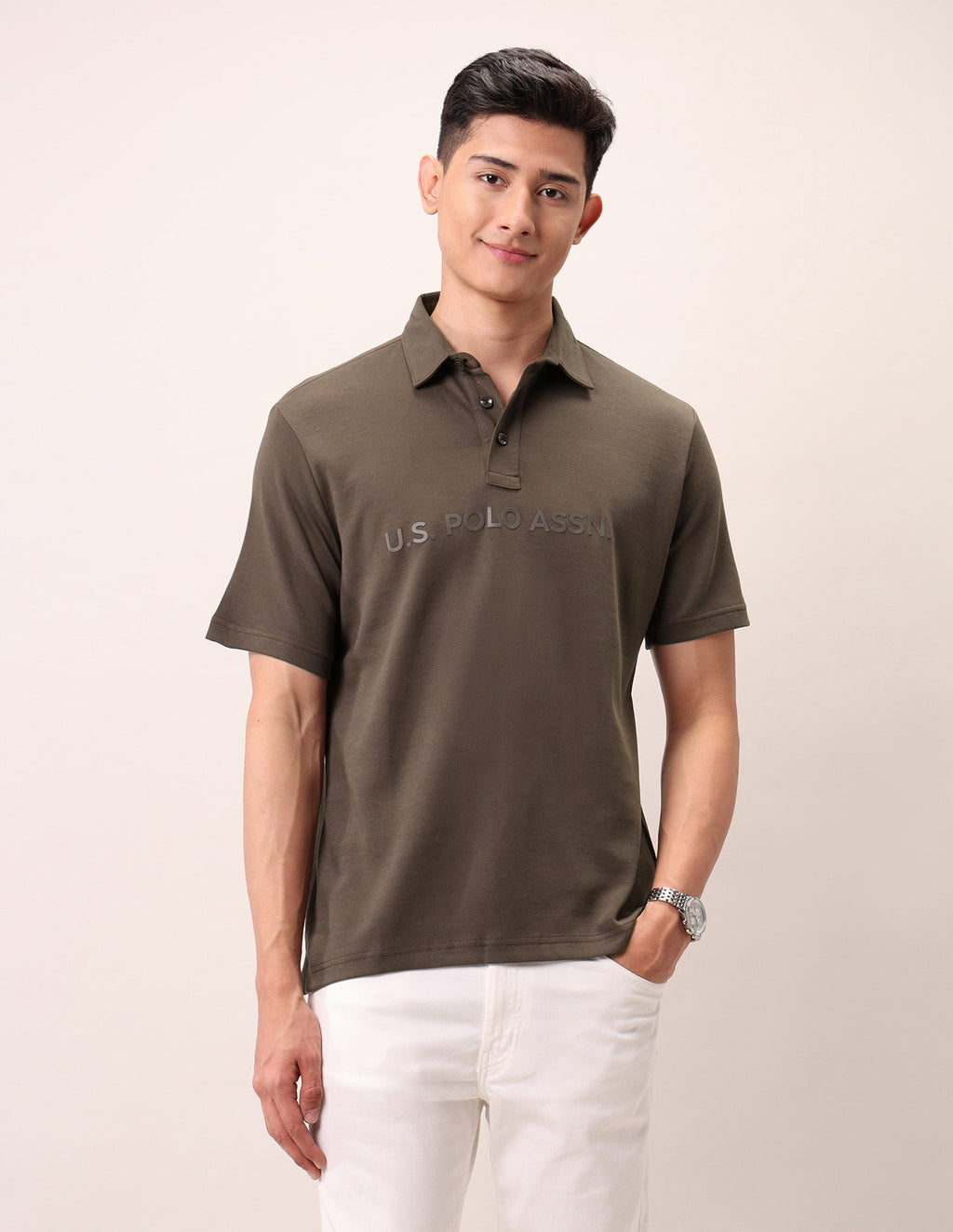 Brand Embossed Outdoor Polo Shirt