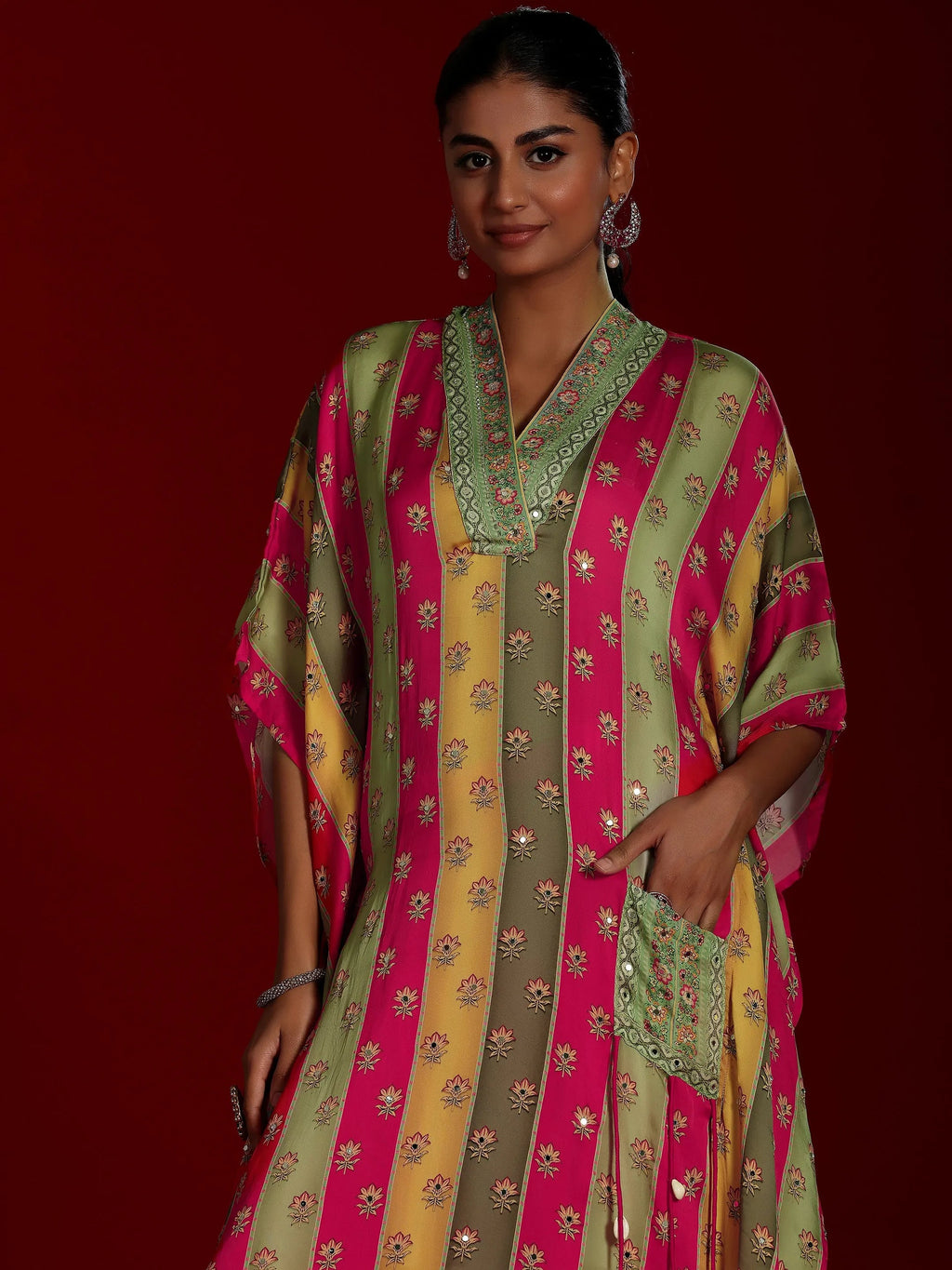 Libas Art Multi Printed Silk Blend Co-Ords