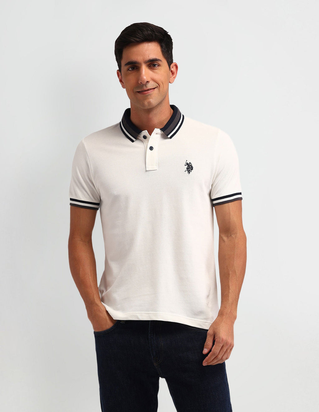 Outdoor Muscle Fit Solid Polo Shirt