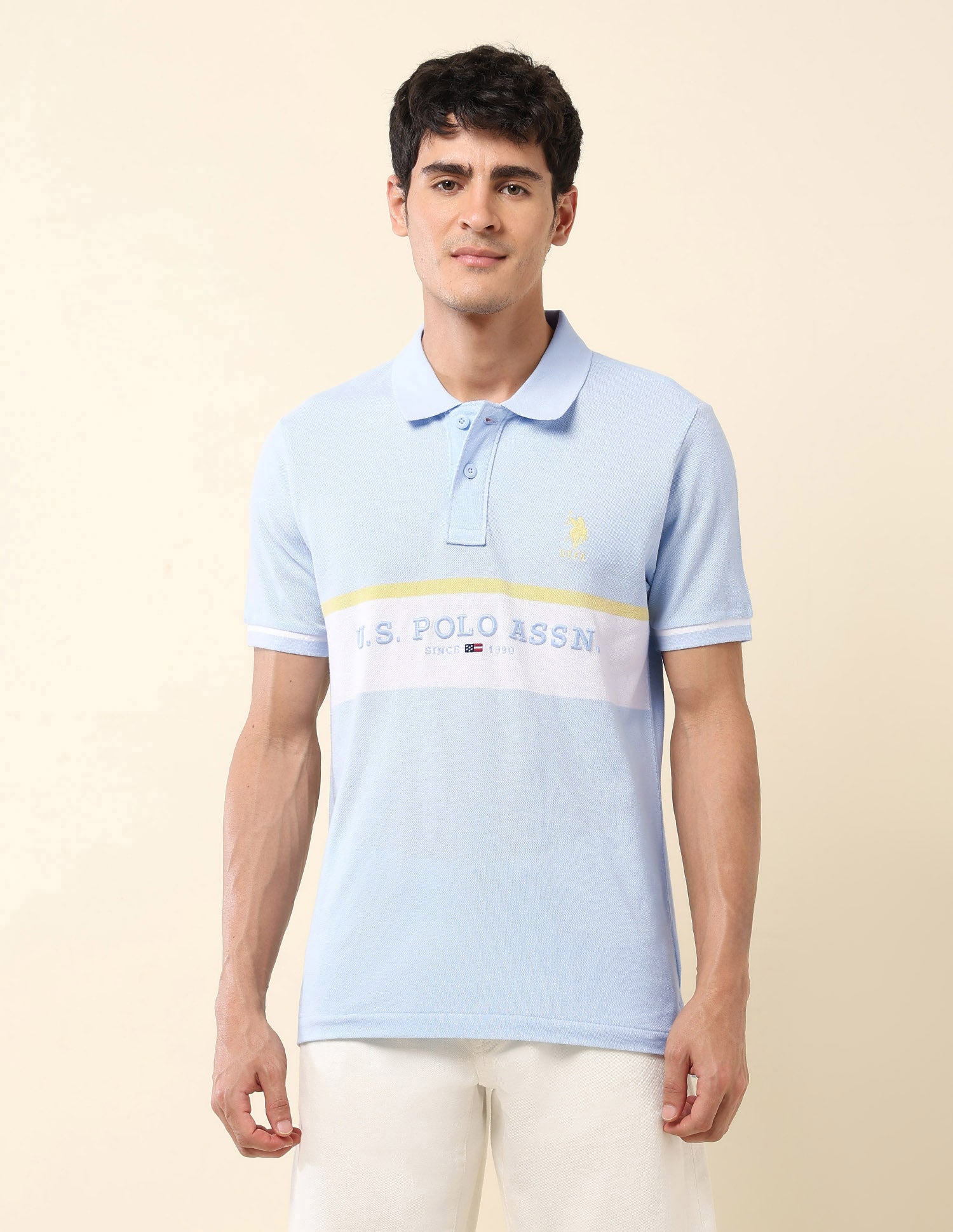 Brand Embroidered Summer Splash Polo Shirt