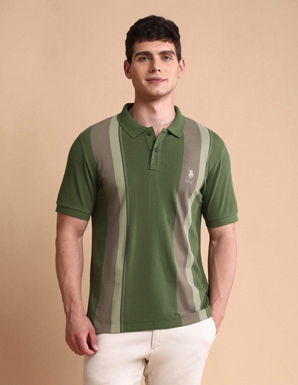 Colourblocked Slim Fit Polo Shirt