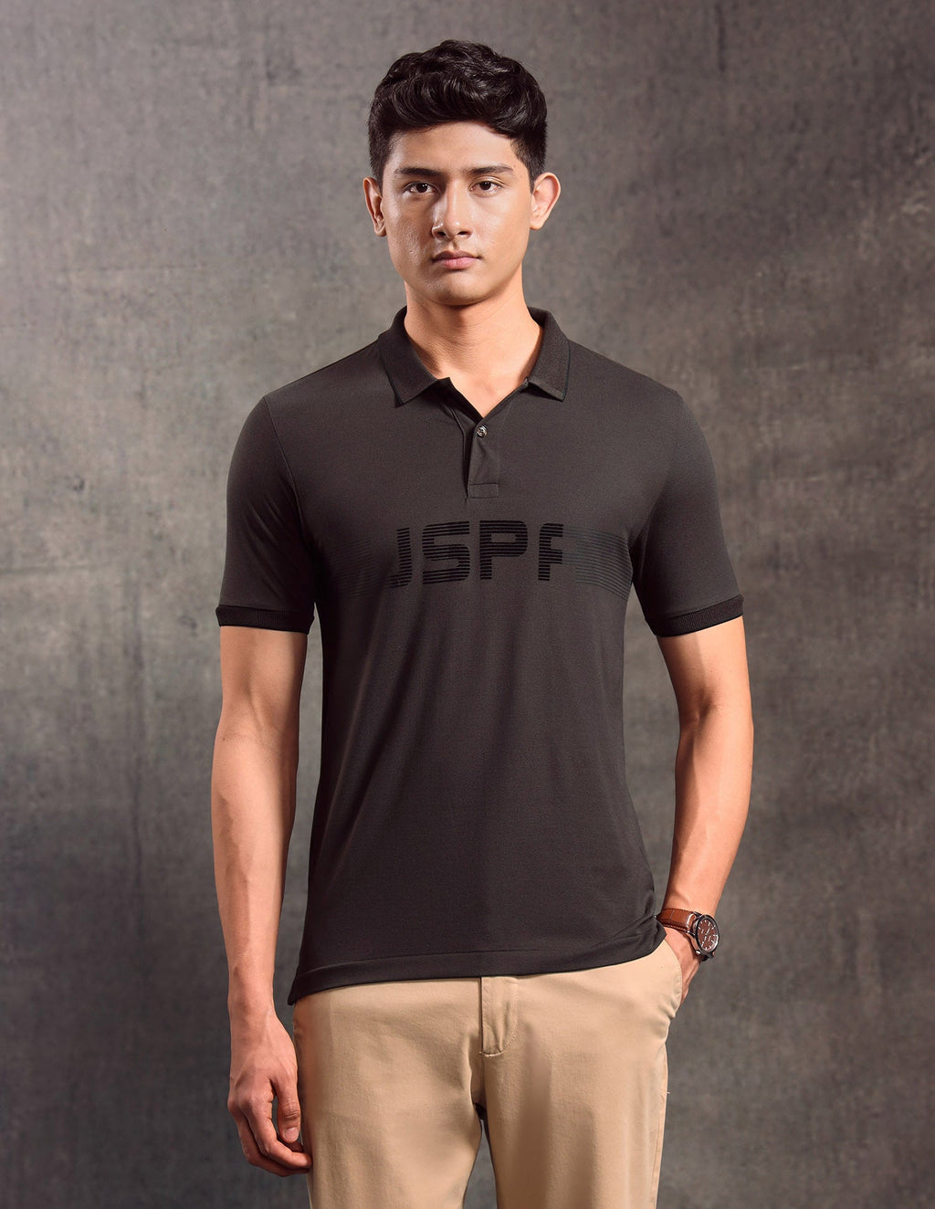 Brand Printed Muscle Fit Polo shirt