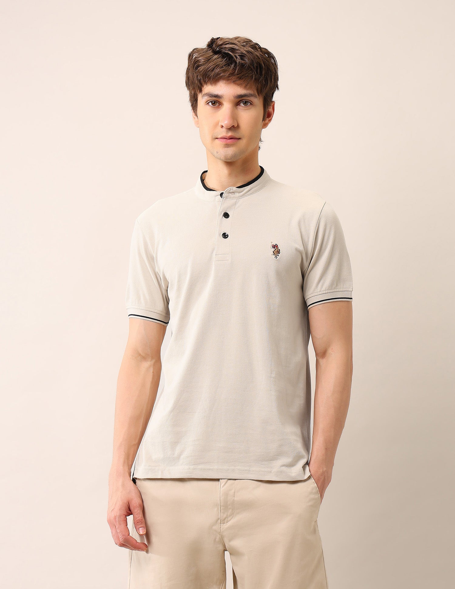 Muscle Fit Pure Cotton Polo Shirt