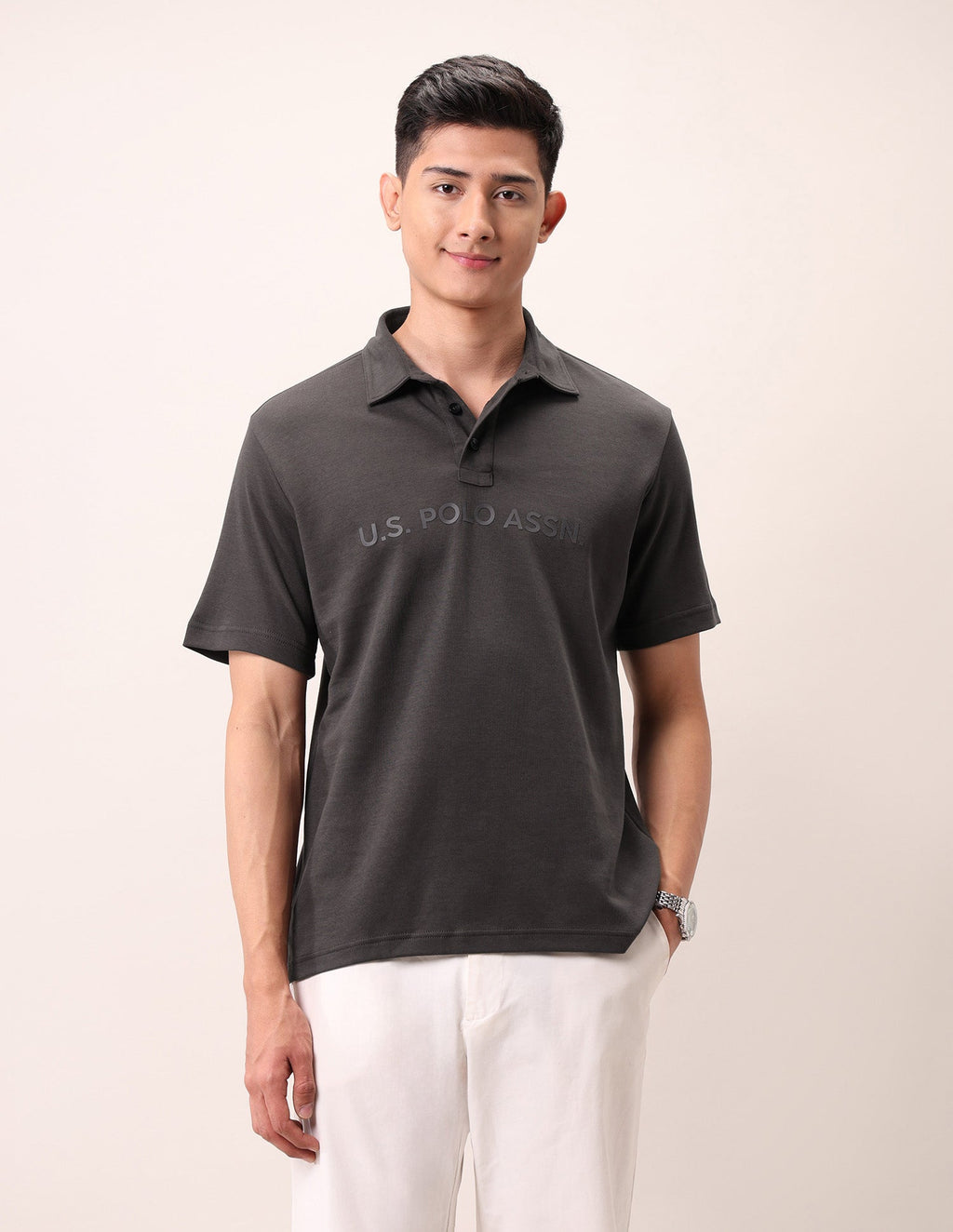 Brand Embossed Outdoor Polo Shirt