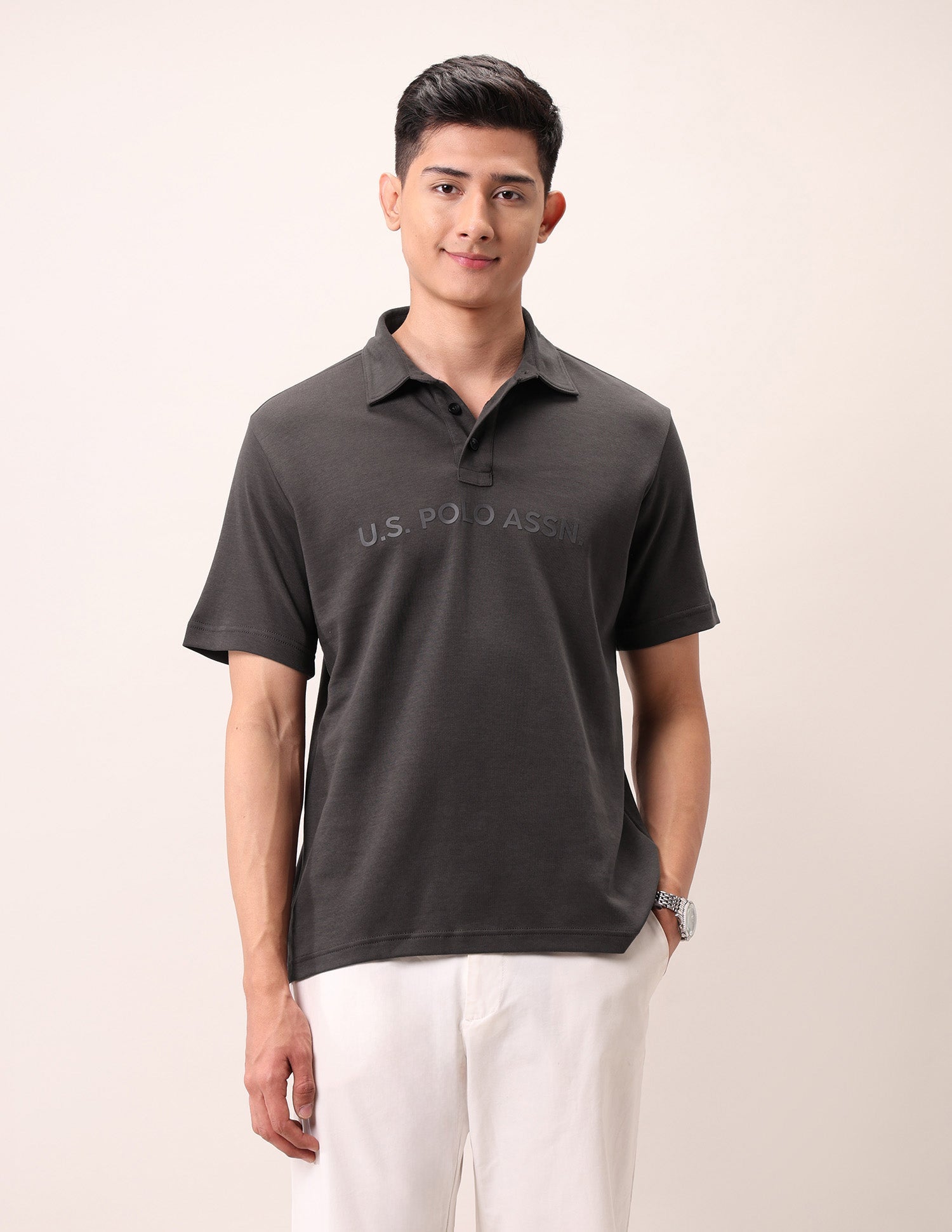 Brand Embossed Outdoor Polo Shirt