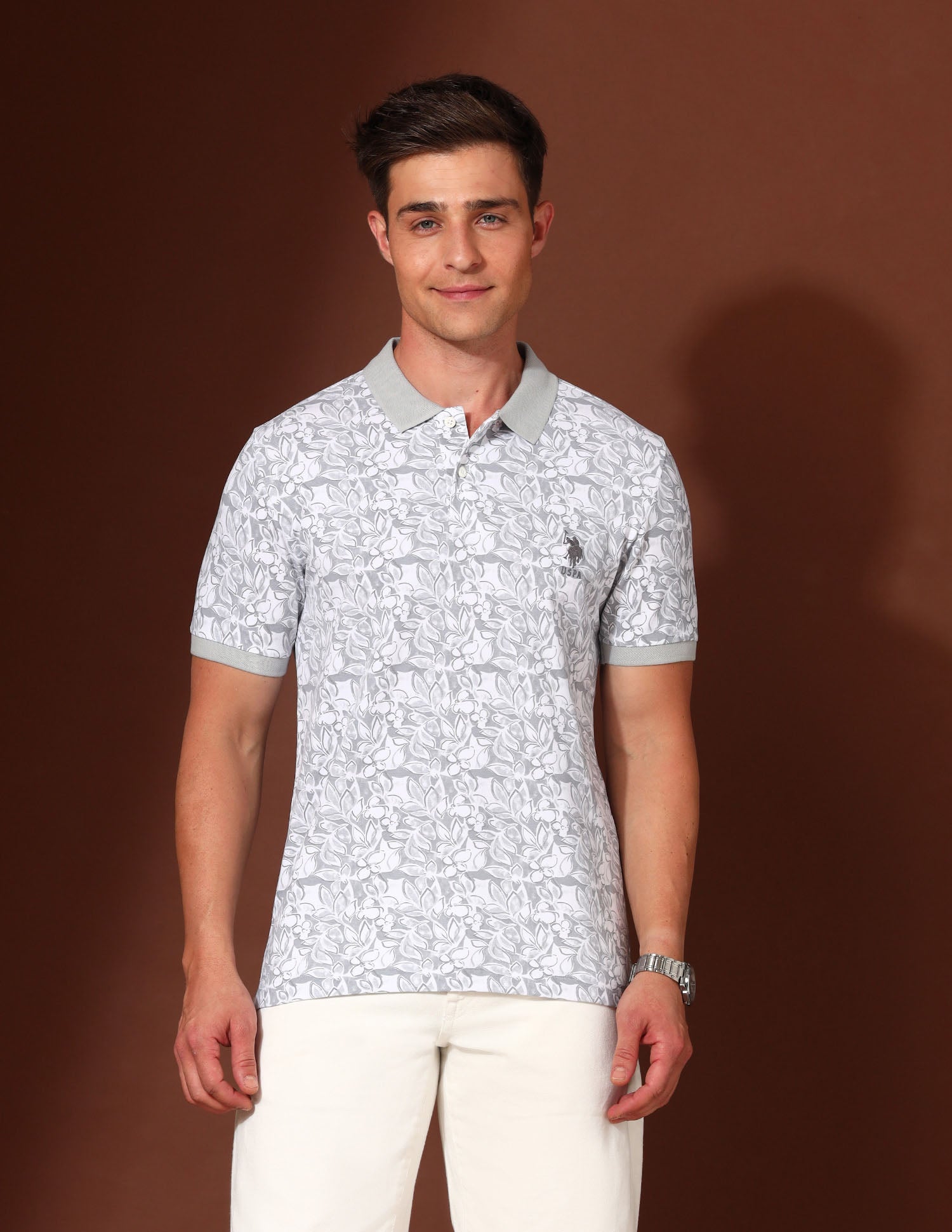 Floral Printed Working Holiday Polo Shirt